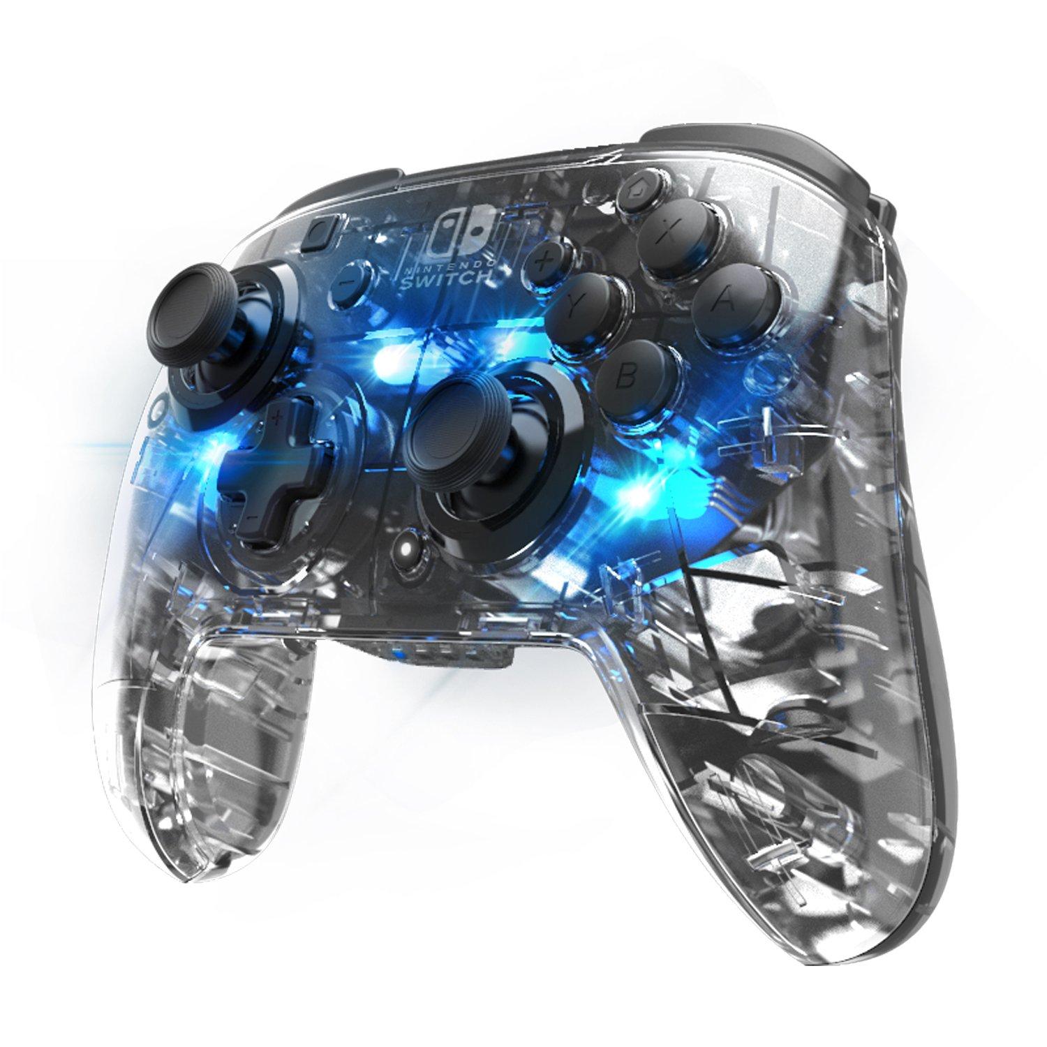 PS2 PS3 1 x Afterglow Clear Wireless controllers pad with LED's Xbox 