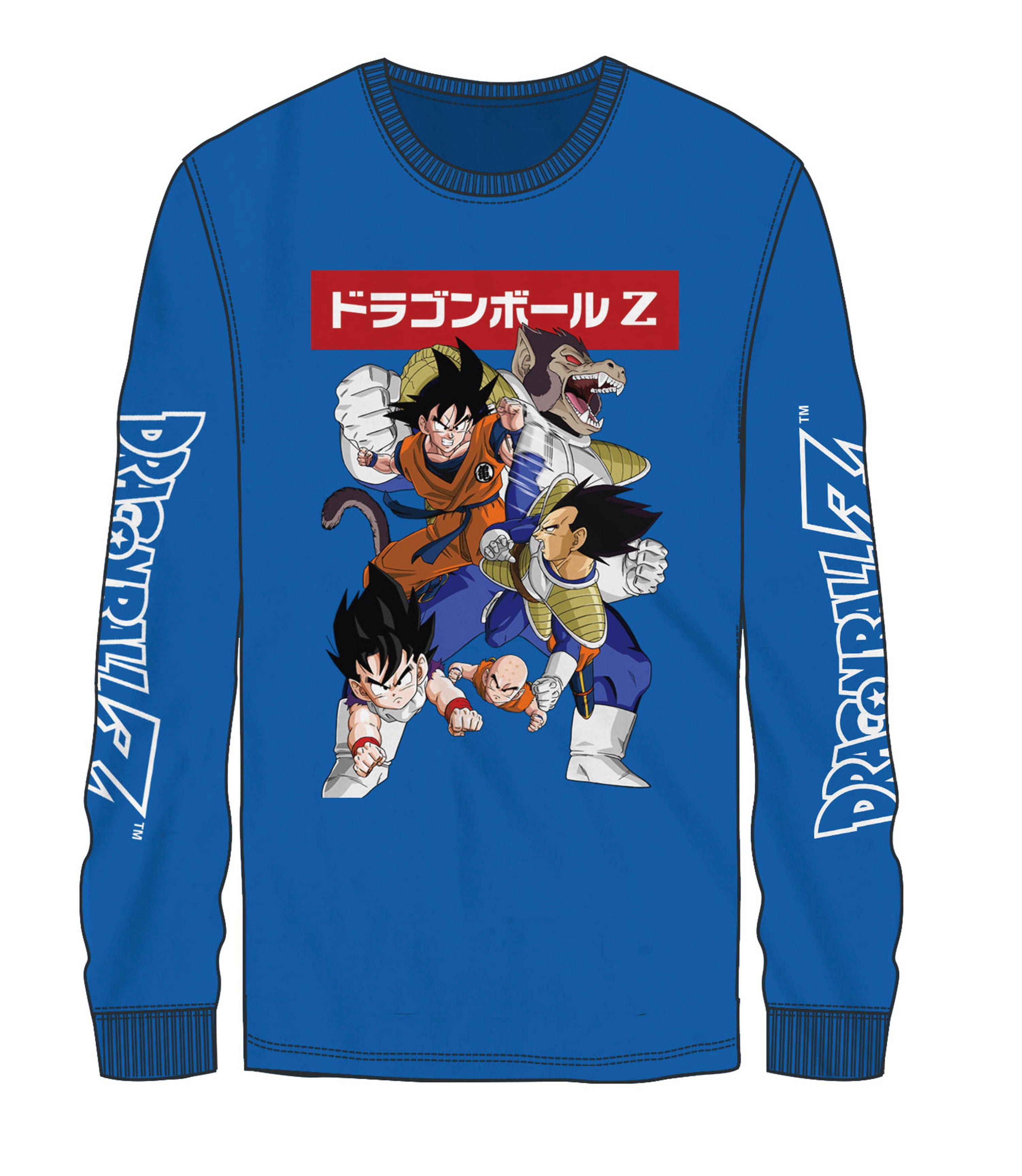 Must Have Dragon Ball Z Katakana Group Long Sleeve T Shirt From Bio World Merchandising Fandom Shop - roblox boys t shirt gamestop