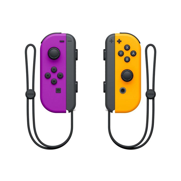 Nintendo Switch Joy Con L R Neon Purple Orange Gamestop