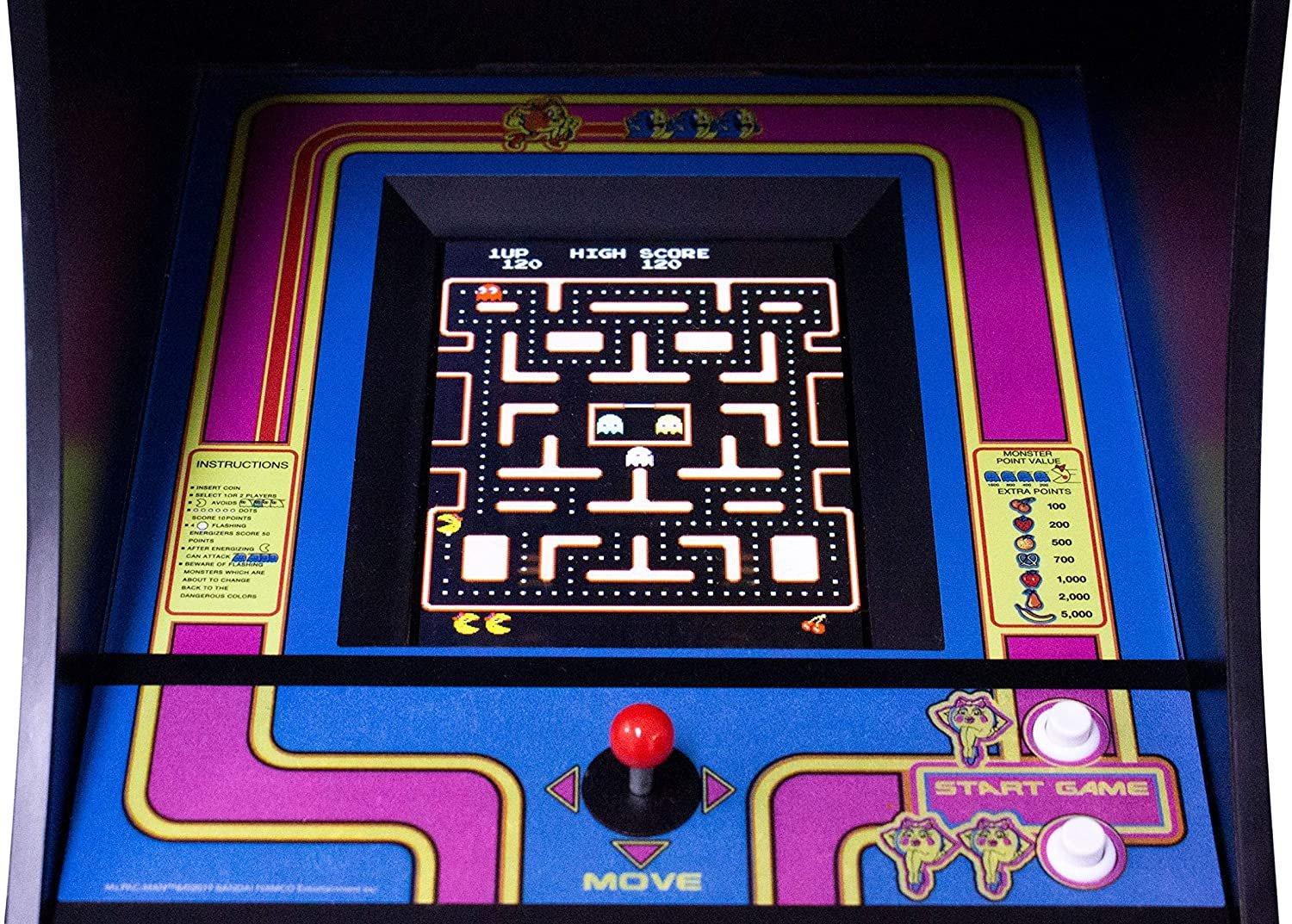 Ms Pac Man Quarter Arcade Mini Cabinet