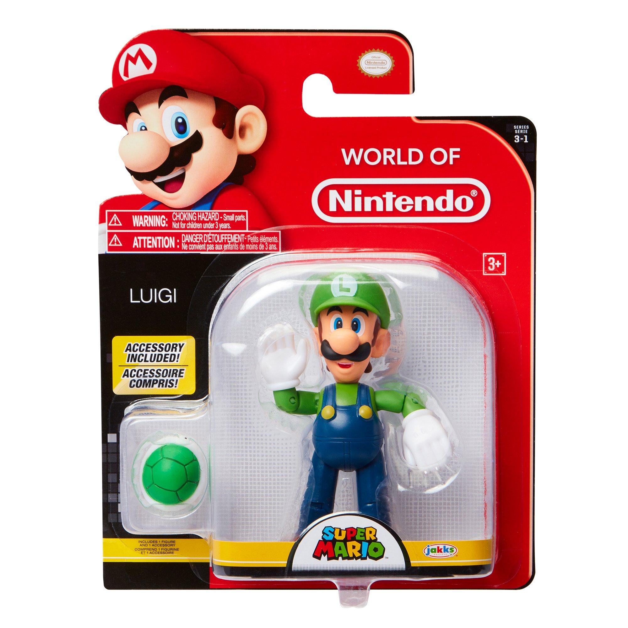 Super Mario Bros Luigi With Green Shell World Of Nintendo Action Figure Gamestop