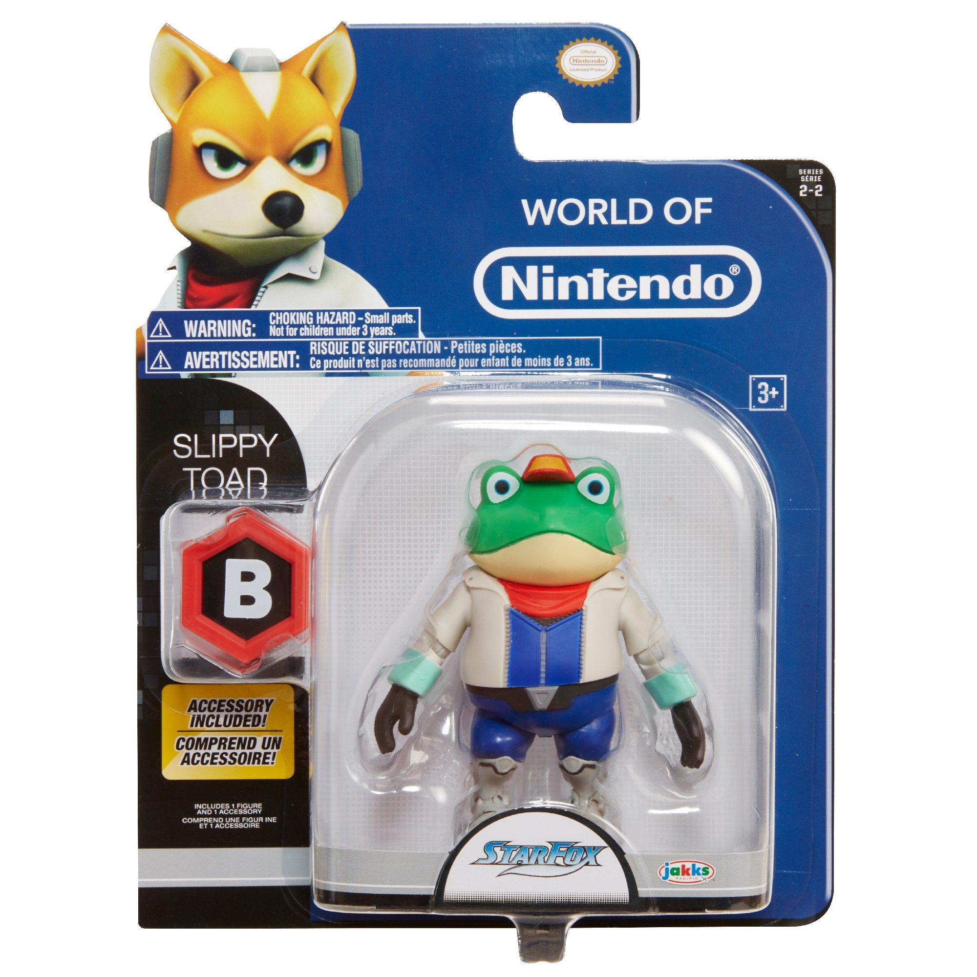 Star Fox Slippy Toad World Of Nintendo Action Figure Gamestop