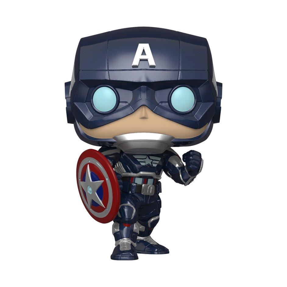 list item 1 of 1 Funko POP! Games: Marvel's Avengers Captain America Stark Tech Suit 3.75-in Vinyl Figure