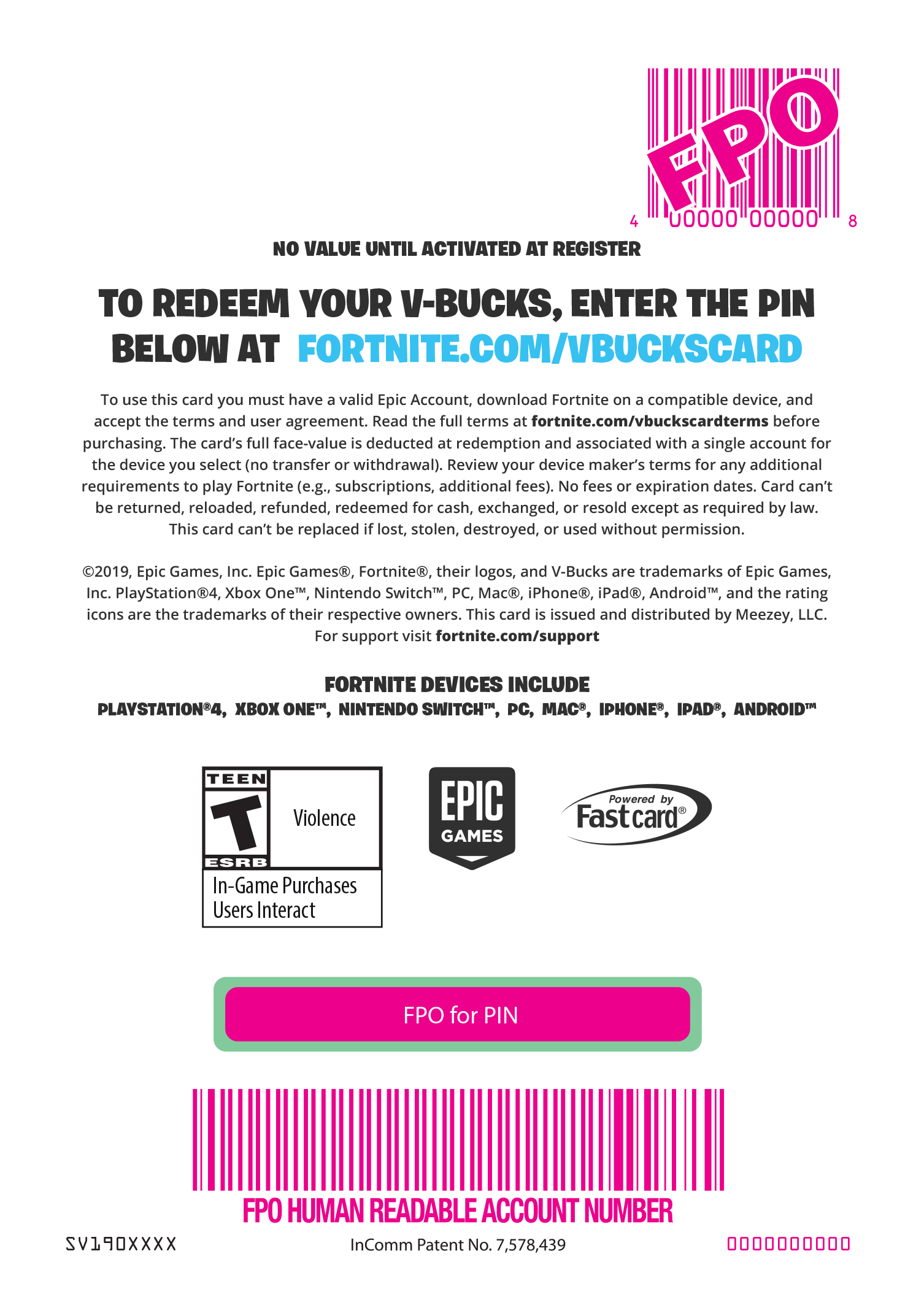 V Bucks Gift Card Australia