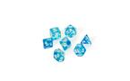 Atrix 7-Dice Set - Clear and Blue