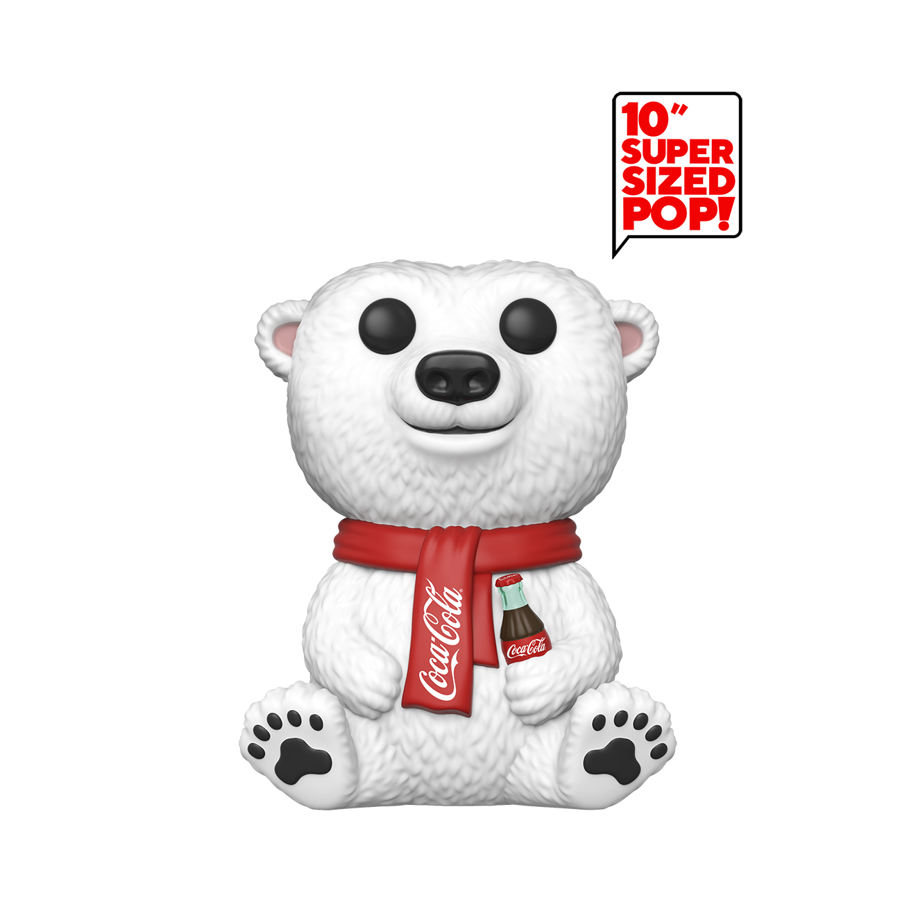 coca cola stuffed polar bear