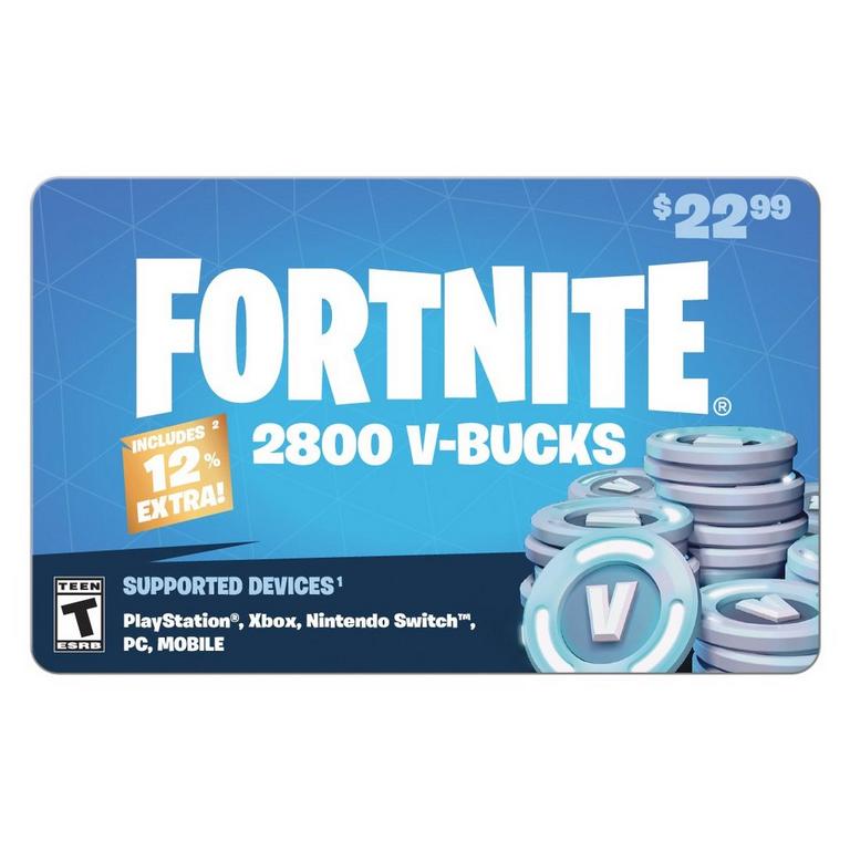 How much v bucks can you get with 25 dollars Fortnite 2 800 V Bucks Gamestop