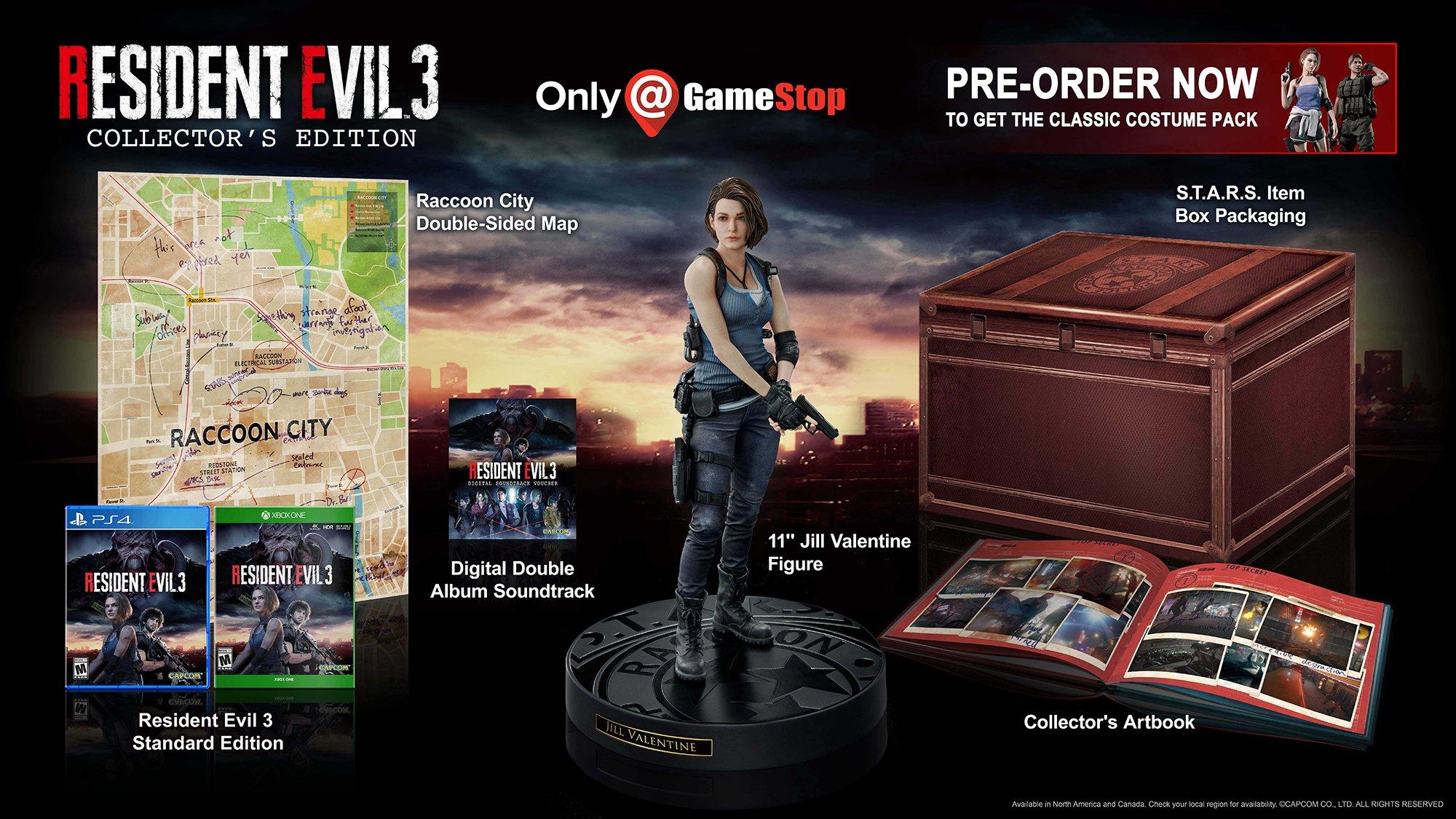 Resident Evil 3 Remake Collector S Edition Only At Gamestop Playstation 4 Gamestop