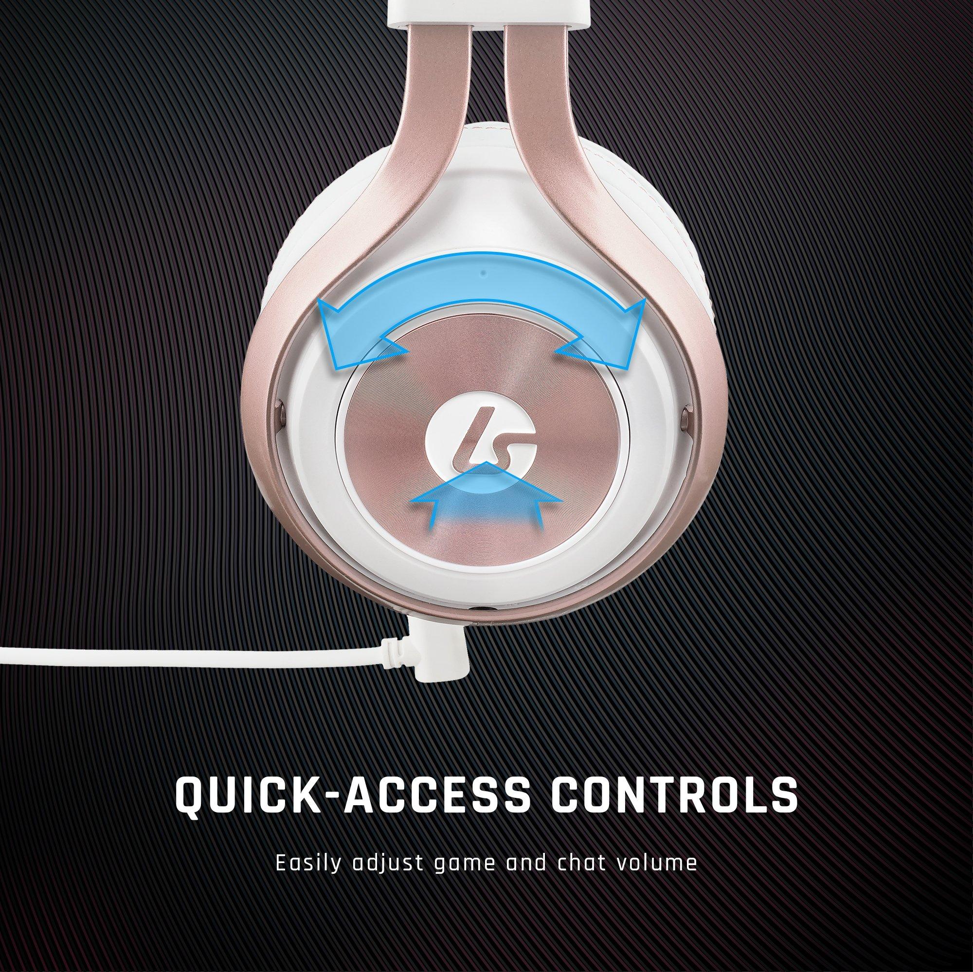 LucidSound LS35X Rose Gold Direct Connect Wireless Gaming Headset for