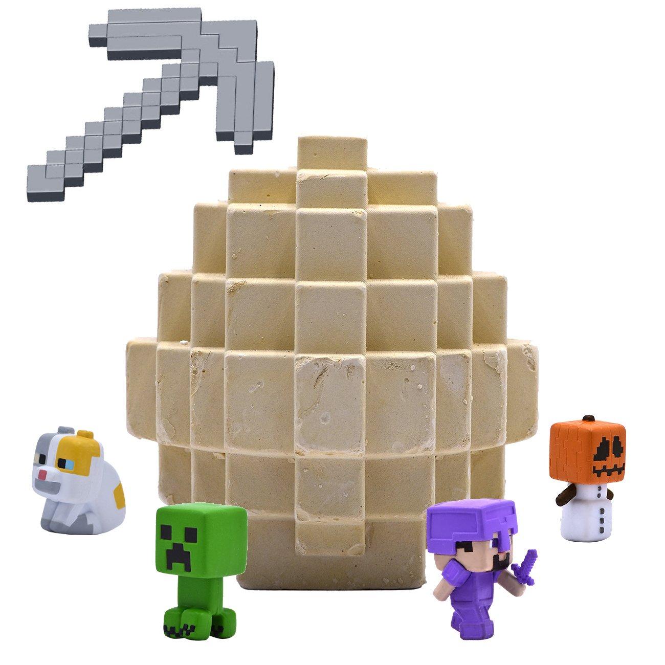 Minecraft Mine Kit Blind Box Statue 3 pack Bundle