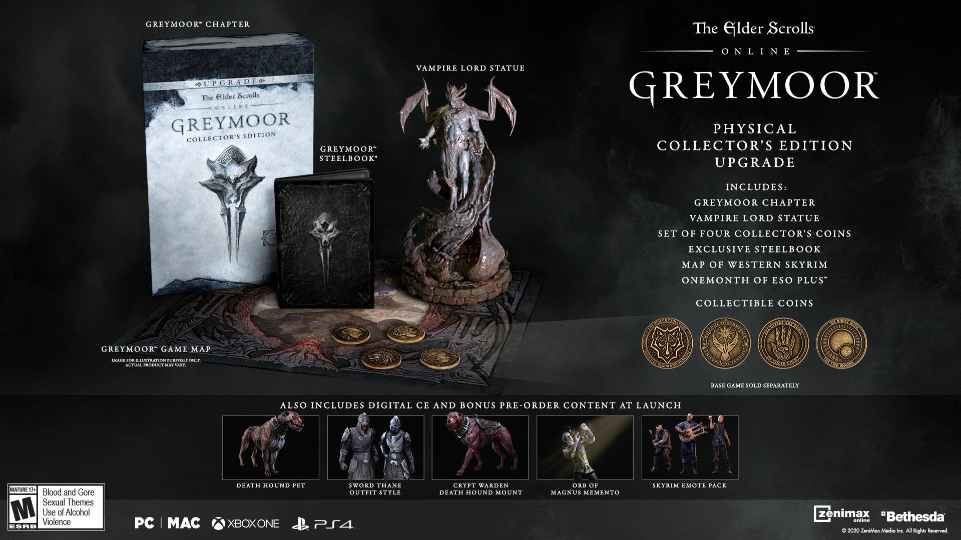 The Elder Scrolls Online Greymoor Physical Collector S Edition Upgrade Pc Gamestop