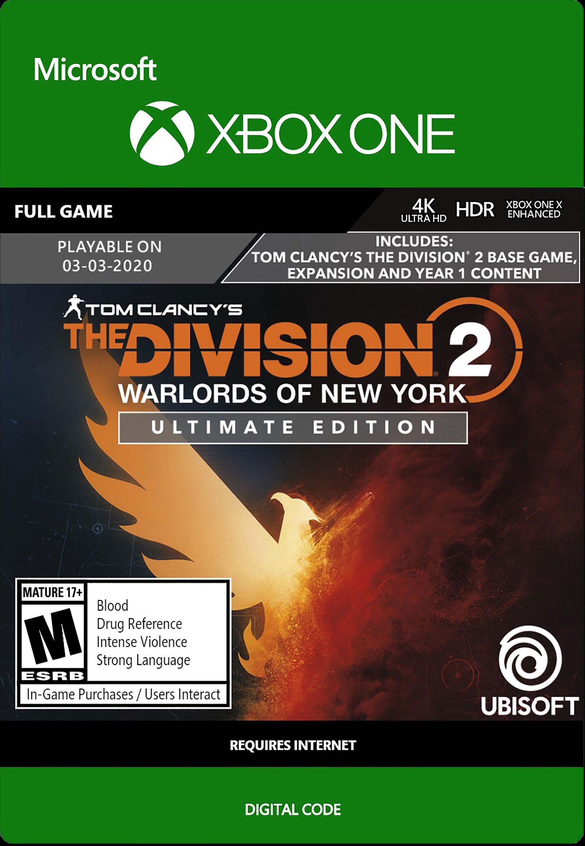 Tom Clancy's The Division 2: Warlords of New York Ultimate Edition Xbox One | Xbox One | GameStop