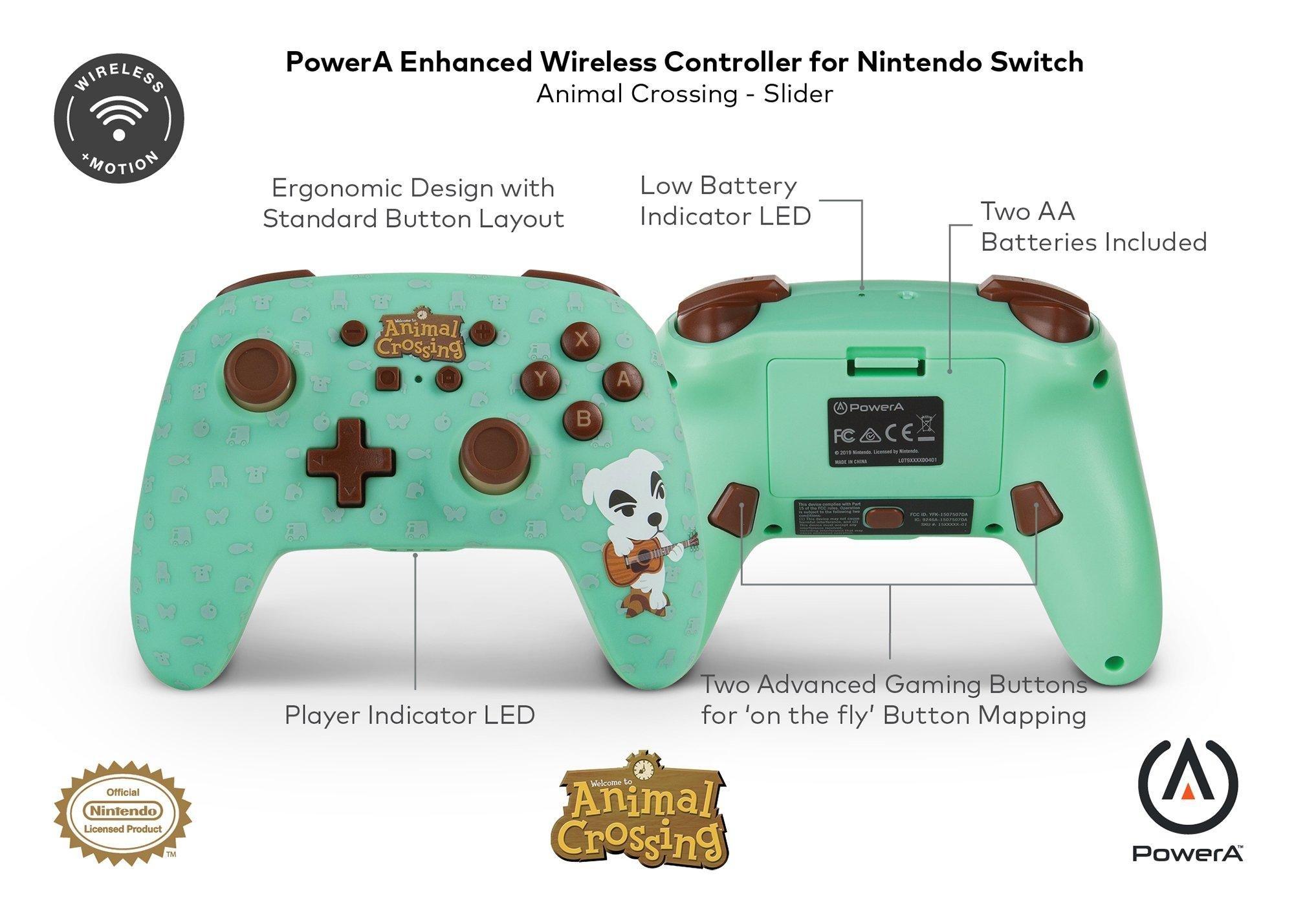 list item 9 of 9 PowerA Enhanced Wireless Controller for Nintendo Switch Animal Crossing: New Horizons K.K. Slider