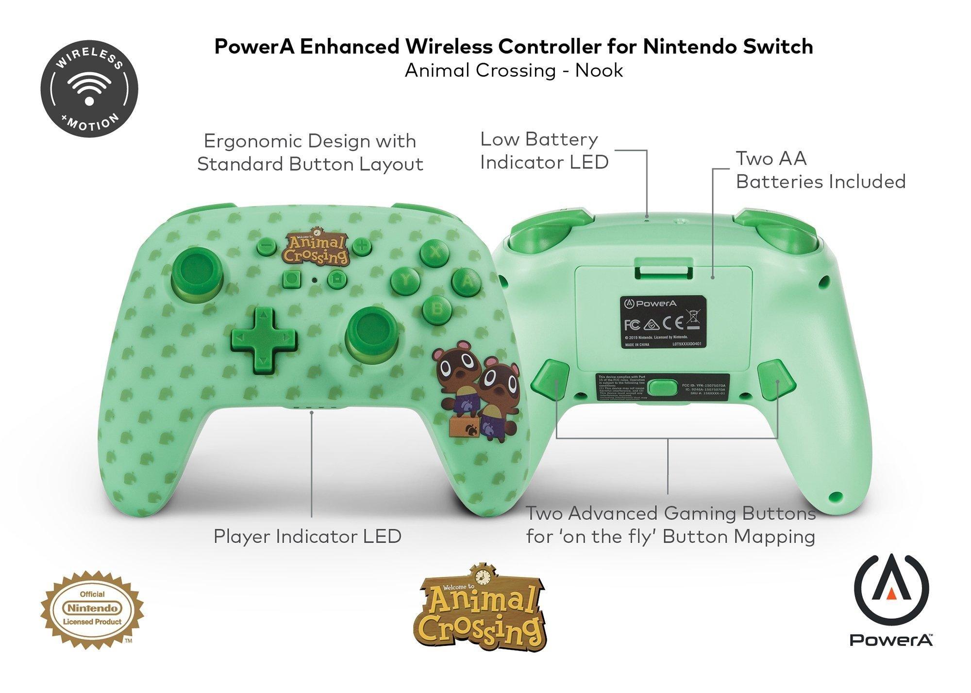 Nintendo Switch Animal Crossing: New Horizons Timmy and Tommy Nook Enhanced Wireless Controller