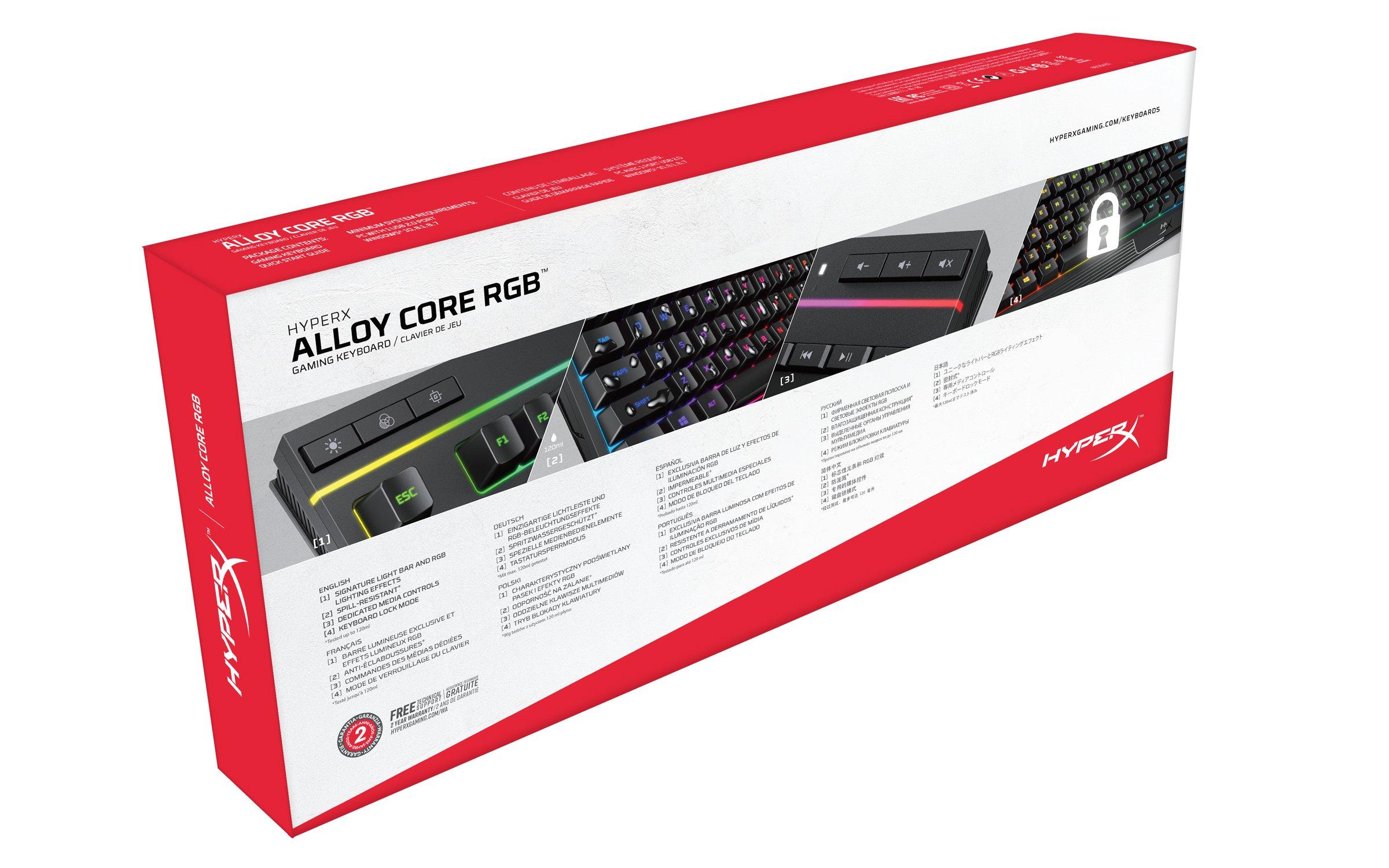 HyperX, HyperX Alloy Core RGB Gaming Keyboard, Pc