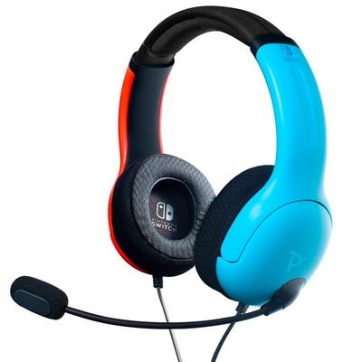 PDP Gaming LVL40 Wired Stereo Gaming Headset for Nintendo Switch Neon Blue and Neon Red