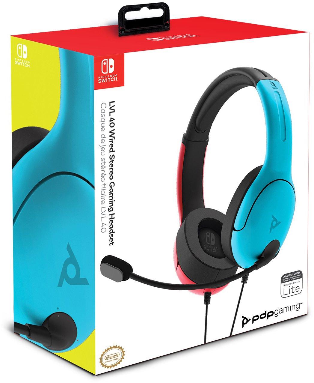 LVL 40 Wired Gaming Headset for Nintendo Switch - Blue/Red