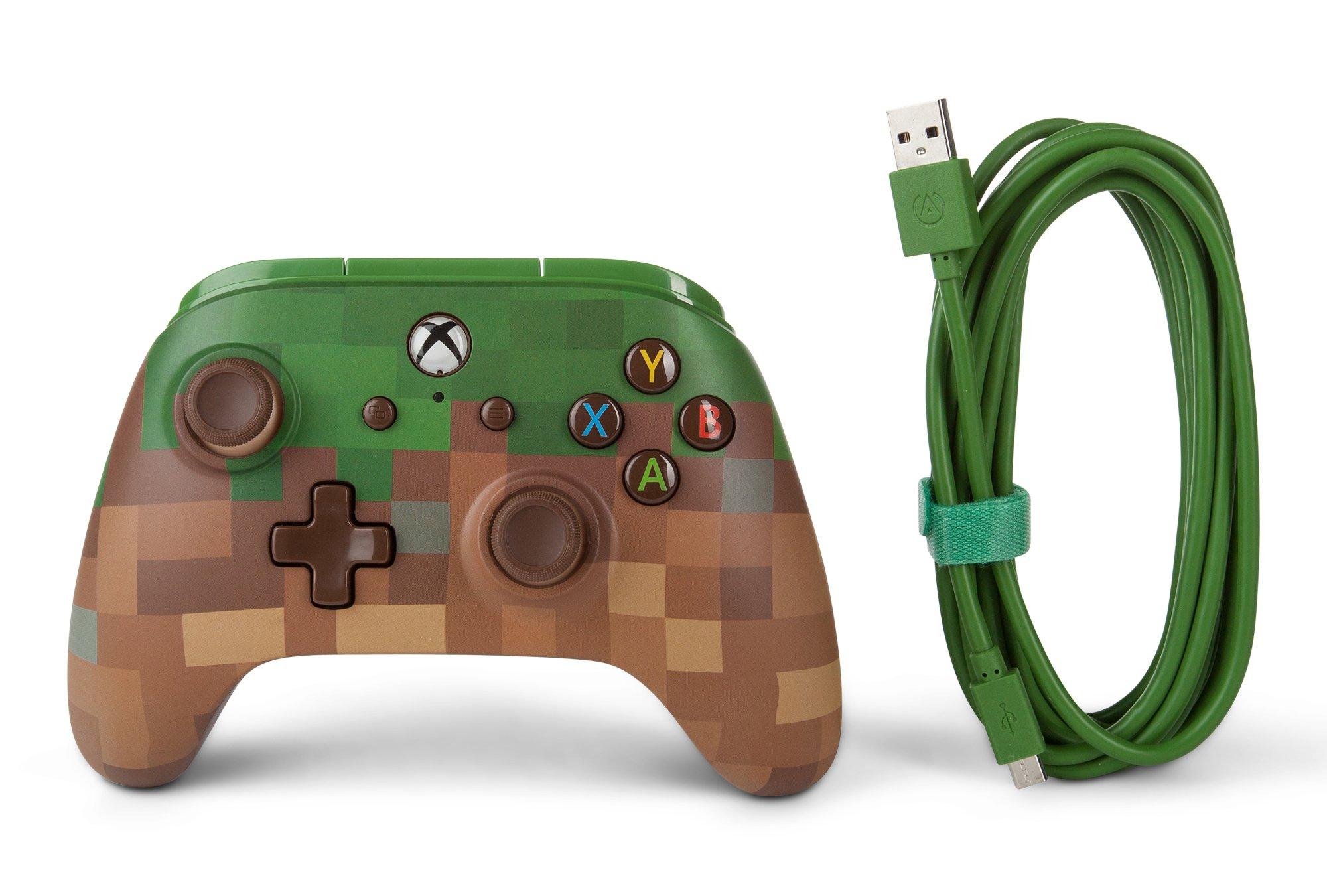 minecraft grass block enhanced wired controller for xbox one xbox one gamestop