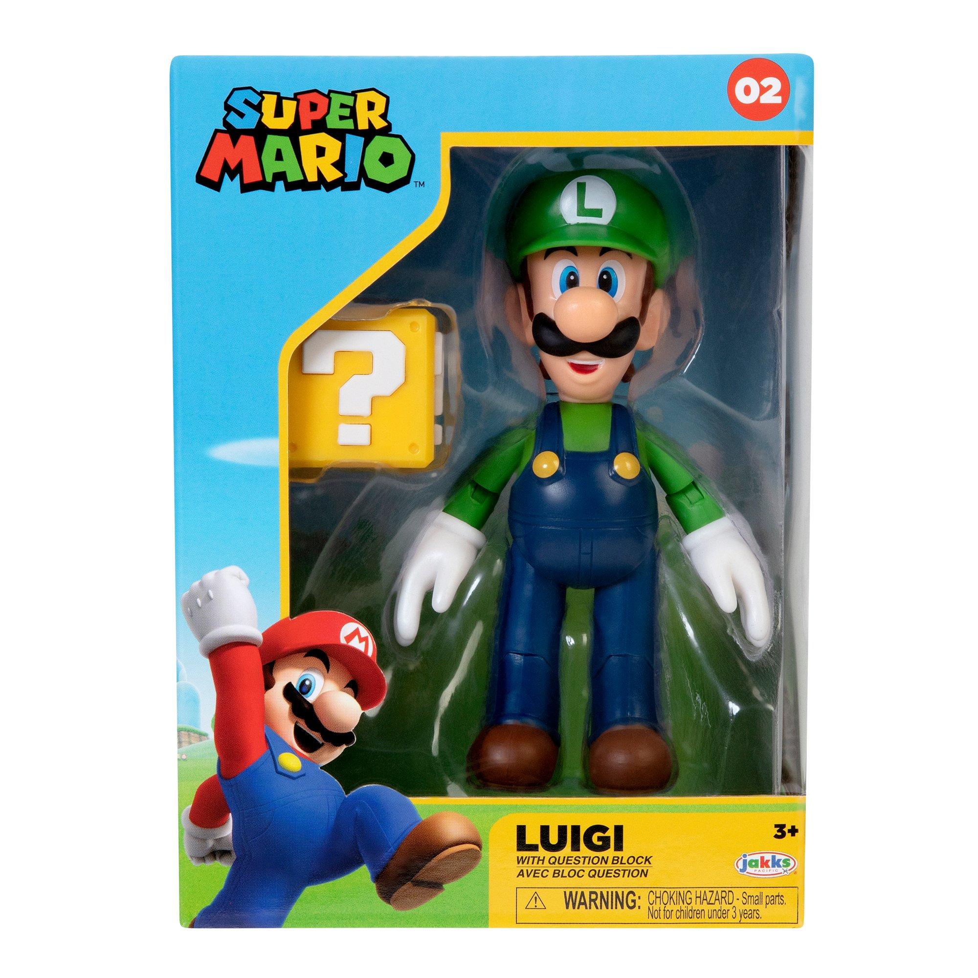 Super Mario Bros Luigi Question Block Action Figure Gamestop