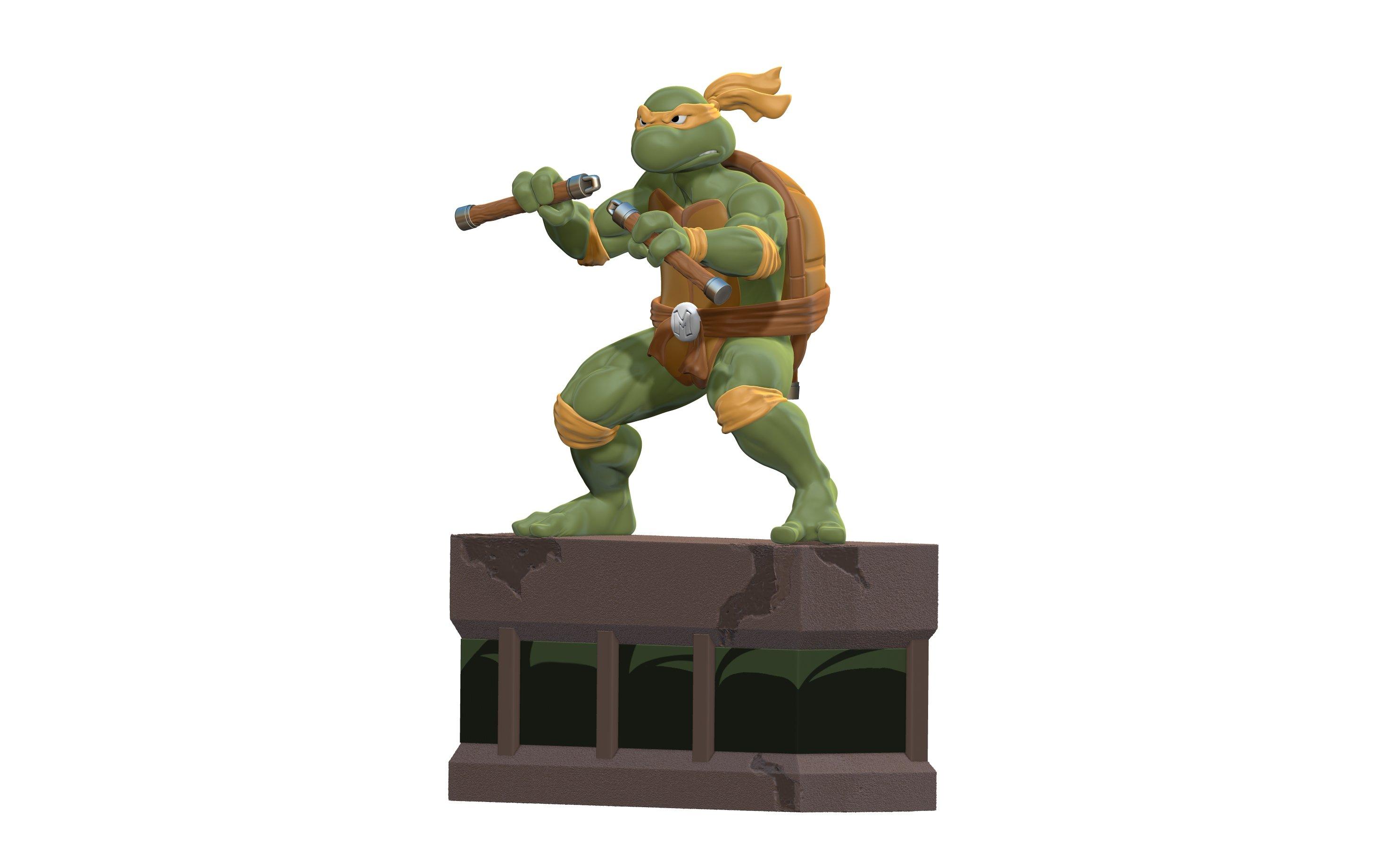 PCS Collectibles Teenage Mutant Ninja Turtles Michelangelo Collectible 9.5-in Statue
