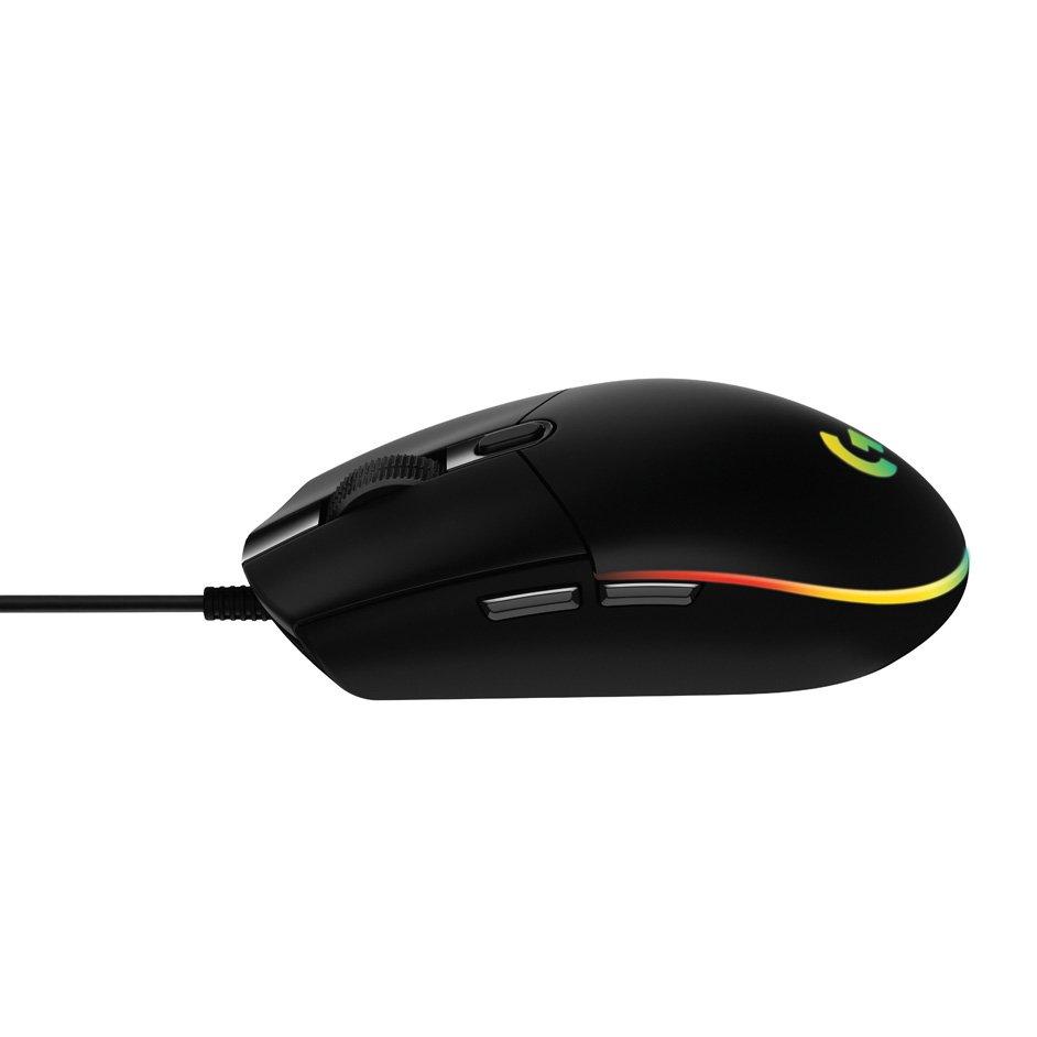 Logitech G203 Wired Gaming Mouse, 8,000 DPI, Rainbow Optical Effect  LIGHTSYNC RGB, 6 Programmable Buttons, On-Board Memory, Screen Mapping,  PC/Mac