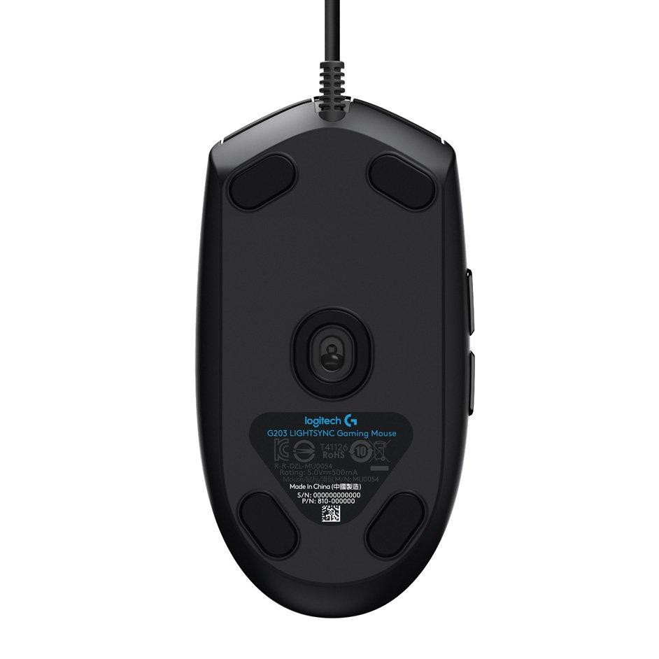 MOUSE LOGITECH GAMER G203 BLACK