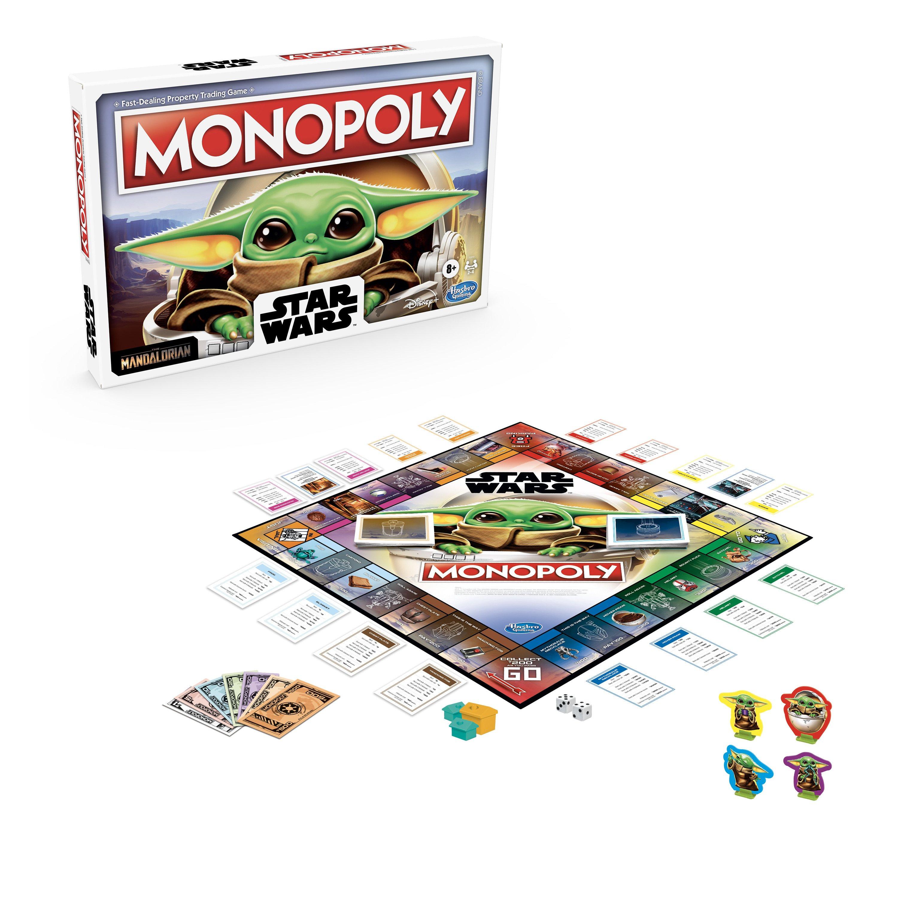 STAR WARS The Mandalorian RETRO Collection Monopoly Game NO FIGURE Never Played 