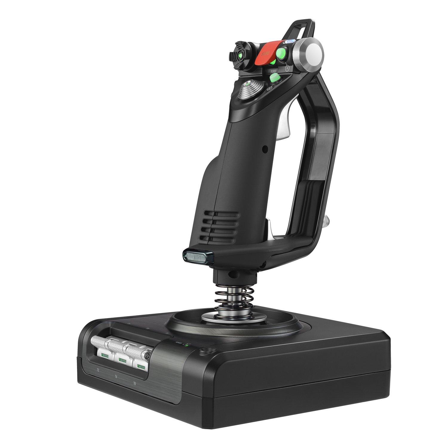 Logitech X52 Professional H.O.T.A.S. Throttle and Stick Simulation  Controller for PC Black