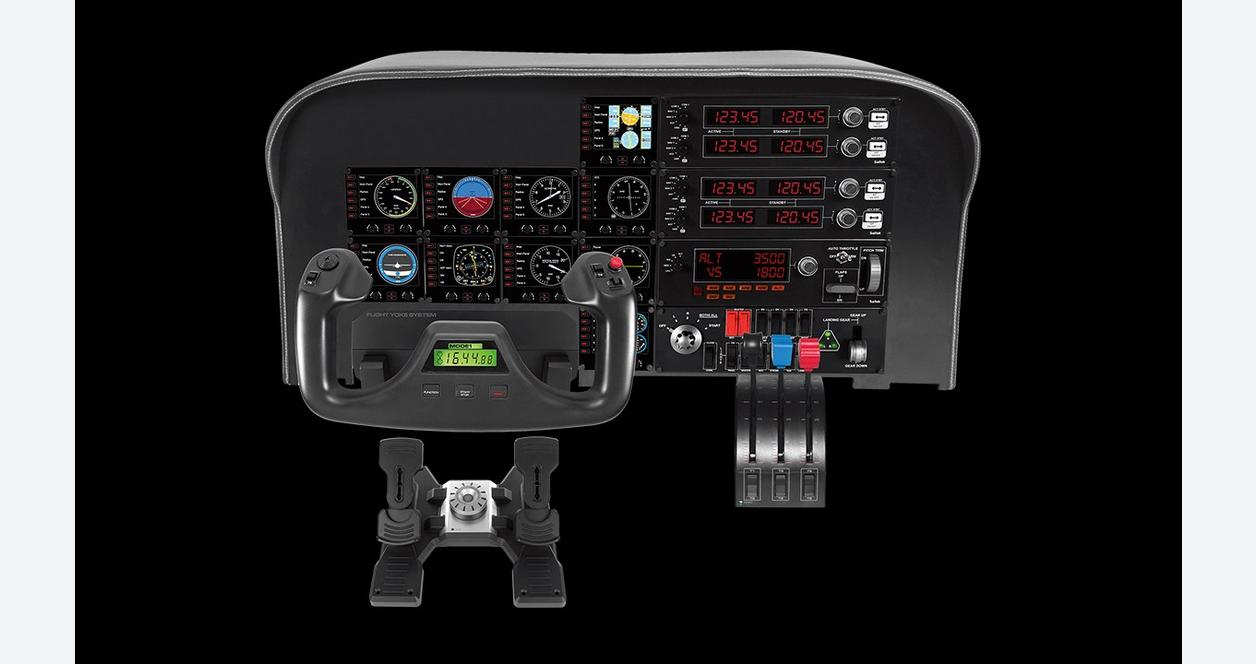 Frustration Hjelm med uret Logitech Flight Yoke System Professional Simulation Yoke and Throttle  Quadrant | GameStop