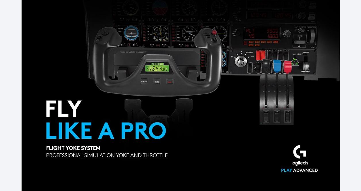 Se tilbage Ubetydelig Formuler Logitech Flight Yoke System Professional Simulation Yoke and Throttle  Quadrant | GameStop