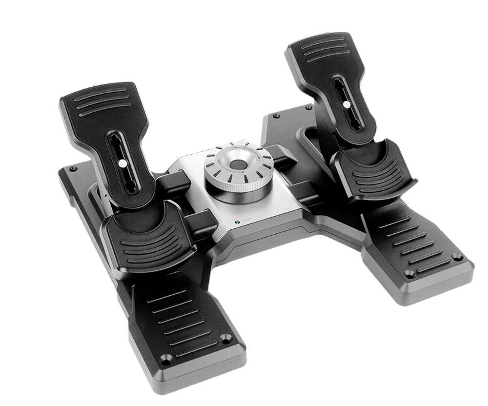 Logitech Professional Flight Simulation Rubber Pedals with Toe Brake