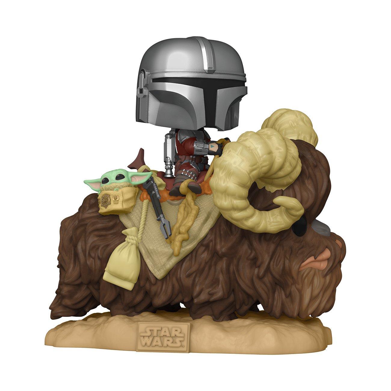 Funko POP! Deluxe: Star Wars: The Mandalorian - The Mandalorian with The  Child on a Bantha 6.75-in Vinyl Figure