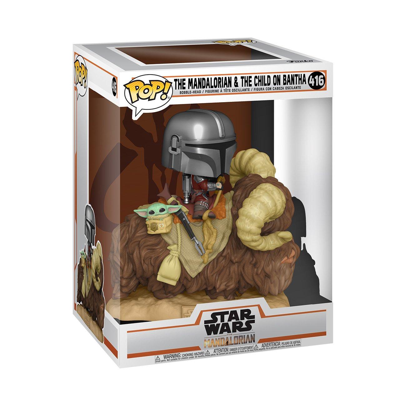 Funko POP! Deluxe: Star Wars: The Mandalorian - The Mandalorian with The  Child on a Bantha 6.75-
