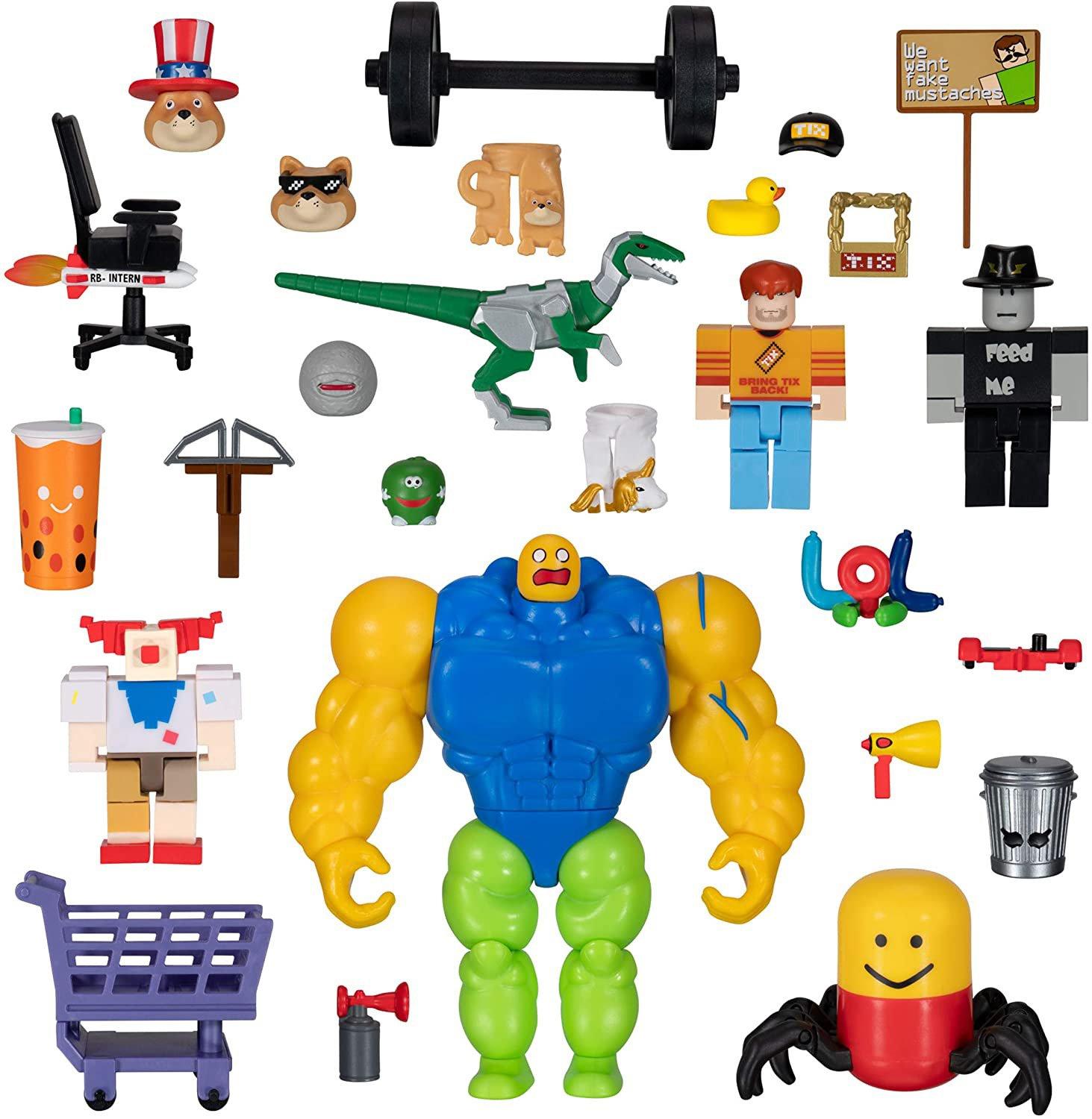 Roblox Action Collection Meme Pack Playset Includes Exclusive Virtual Item Gamestop - roblox xbox 360 gamestop