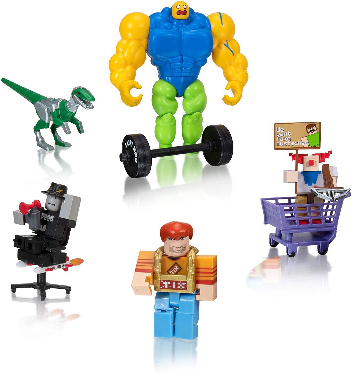 Roblox Action Collection Meme Pack Playset Includes Exclusive Virtual Item Gamestop - gamestop roblox toys