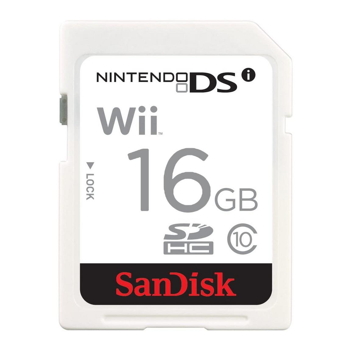 SanDisk SDHC Memory Card 16GB for Nintendo Wii and DSi