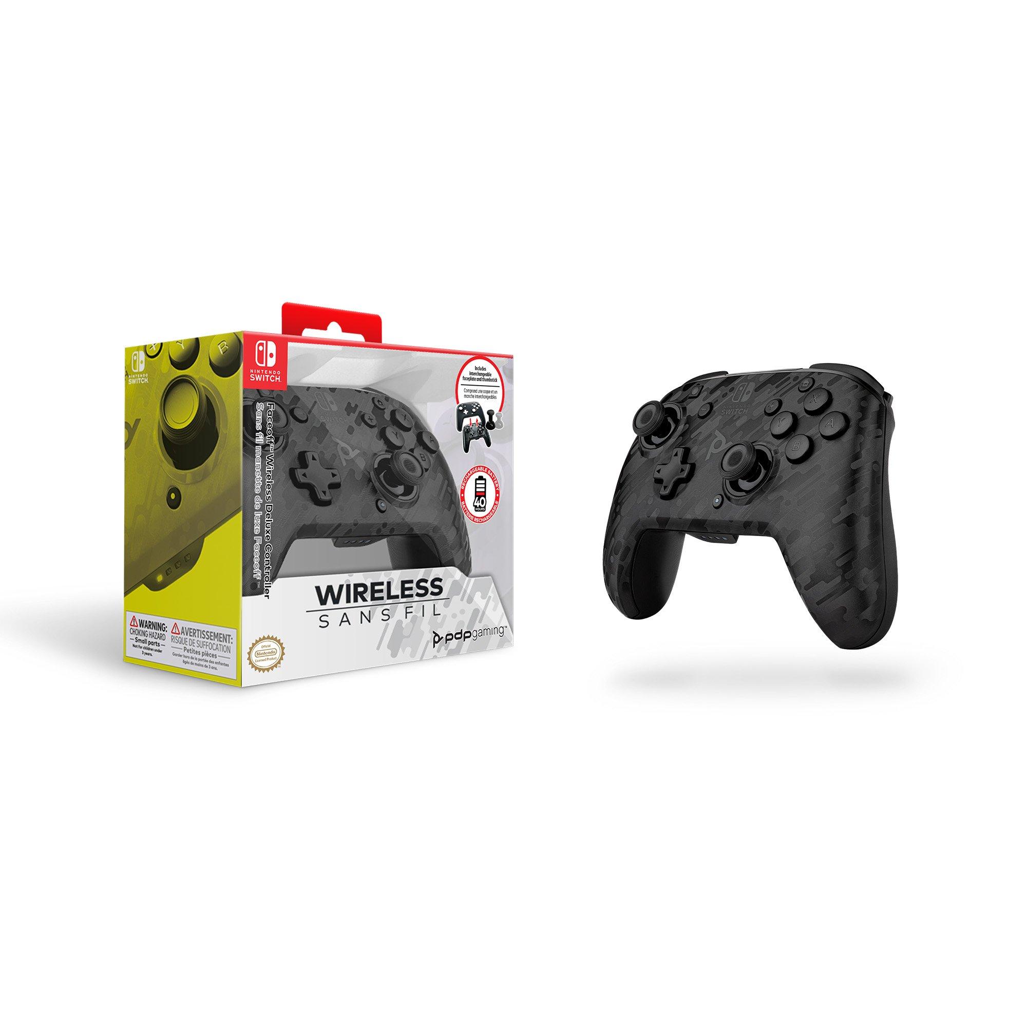 list item 3 of 10 Faceoff Black Camo Wireless Deluxe Controller for Nintendo Switch