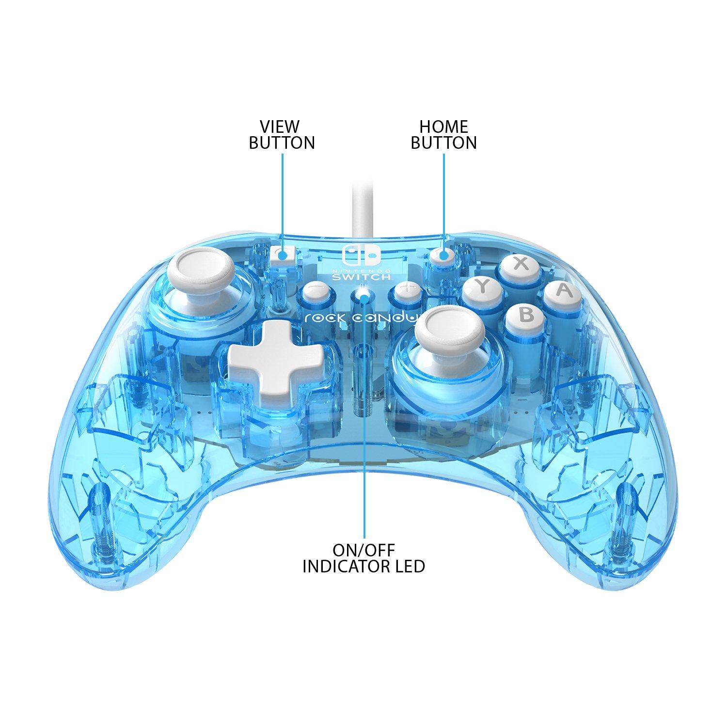 PDP Rock Candy Wired Controller for Nintendo Switch Blu-merang