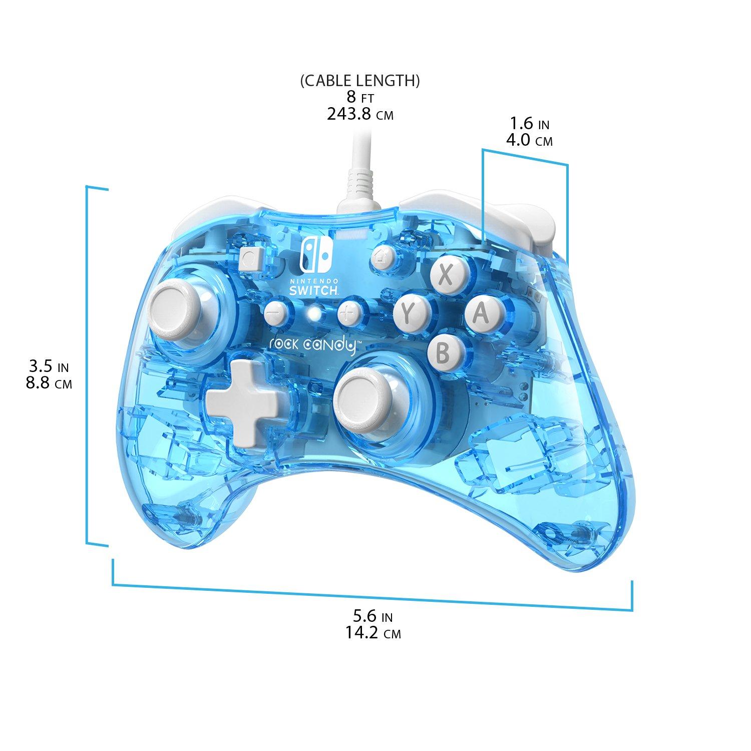 PDP Rock Candy Wired Controller for Nintendo Switch Blu-merang