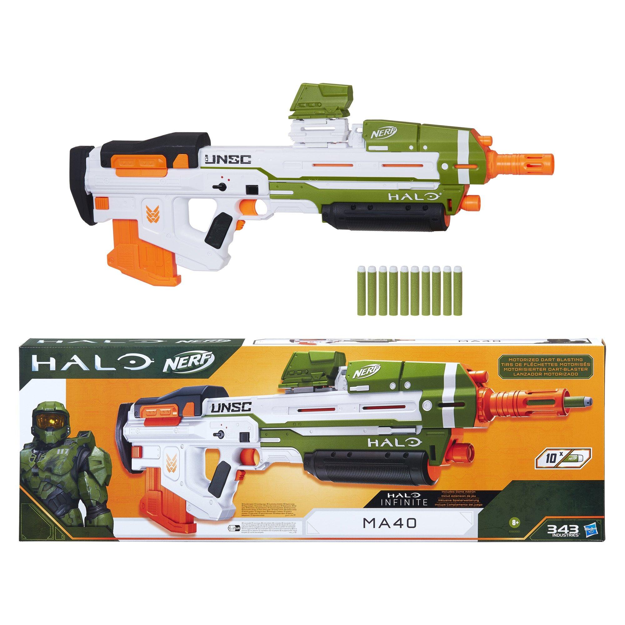 Nerf Halo Ma40 Motorized Dart Blaster Gamestop