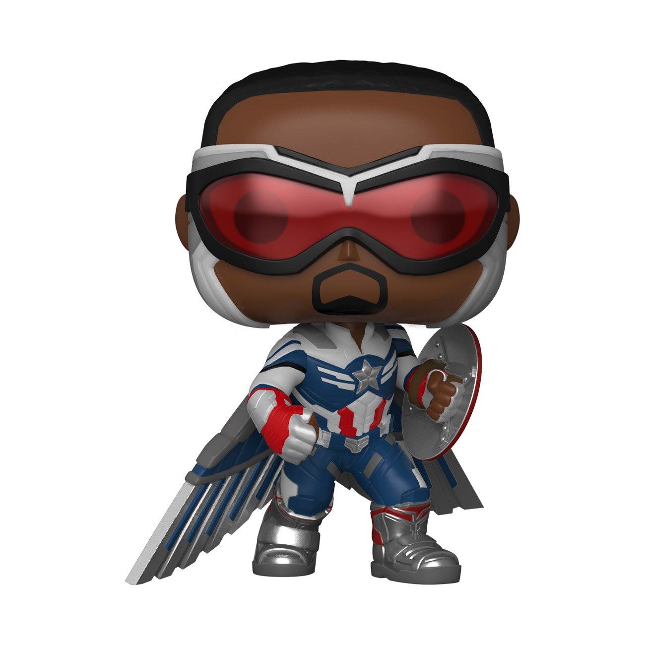 Funko POP! Marvel: The Falcon and the Soldier Captain America Action Pose 3.75-in Bobblehead Figure GameStop Exclusive | GameStop