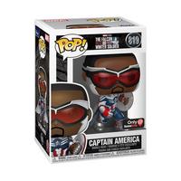 list item 2 of 2 Funko POP! Marvel: The Falcon and the Winter Soldier Captain America Action Pose 3.75-in Bobblehead Vinyl Figure GameStop Exclusive