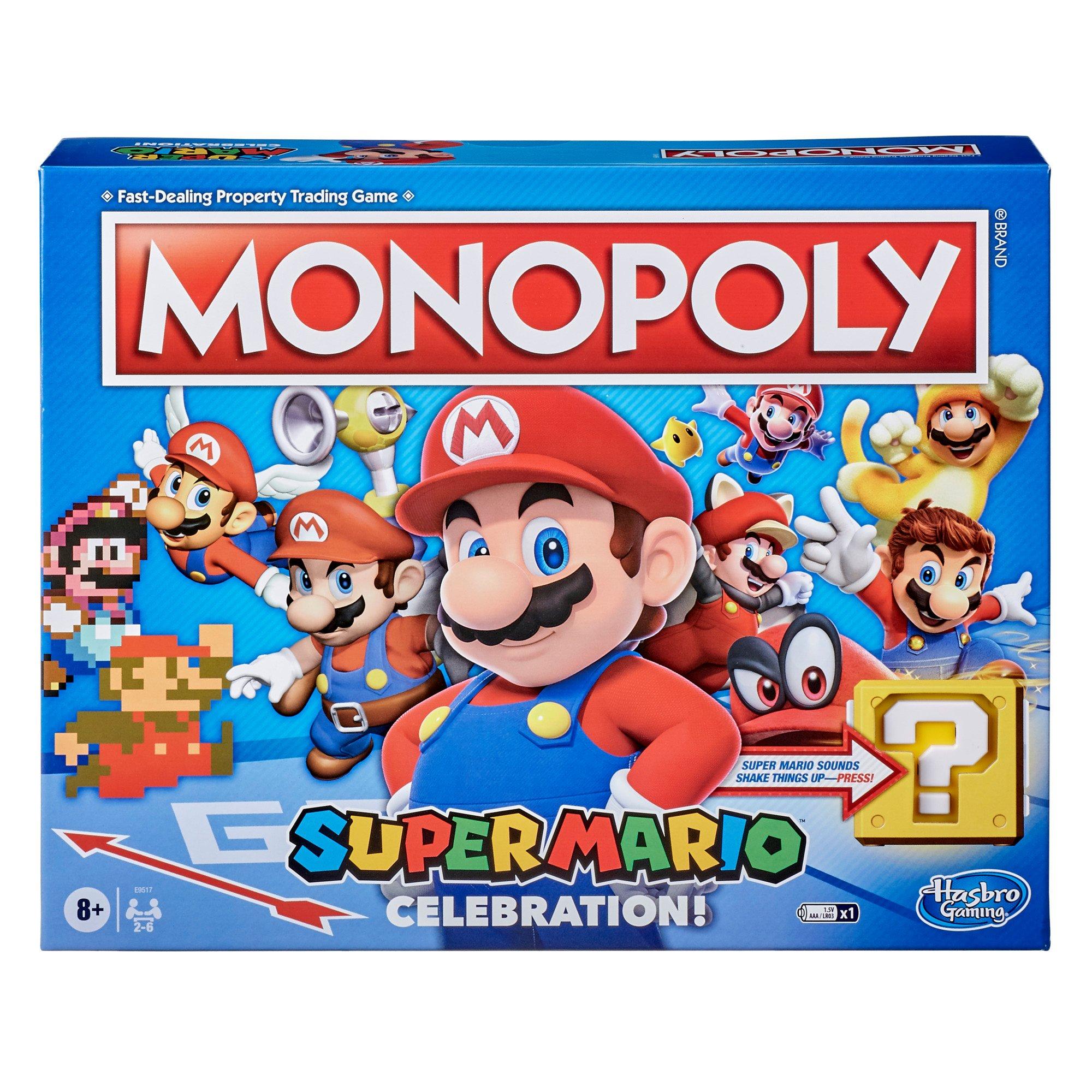 fusie Kosten Voorlopige naam Hasbro Monopoly: Super Mario Bros. Celebration! Edition Board Game |  GameStop