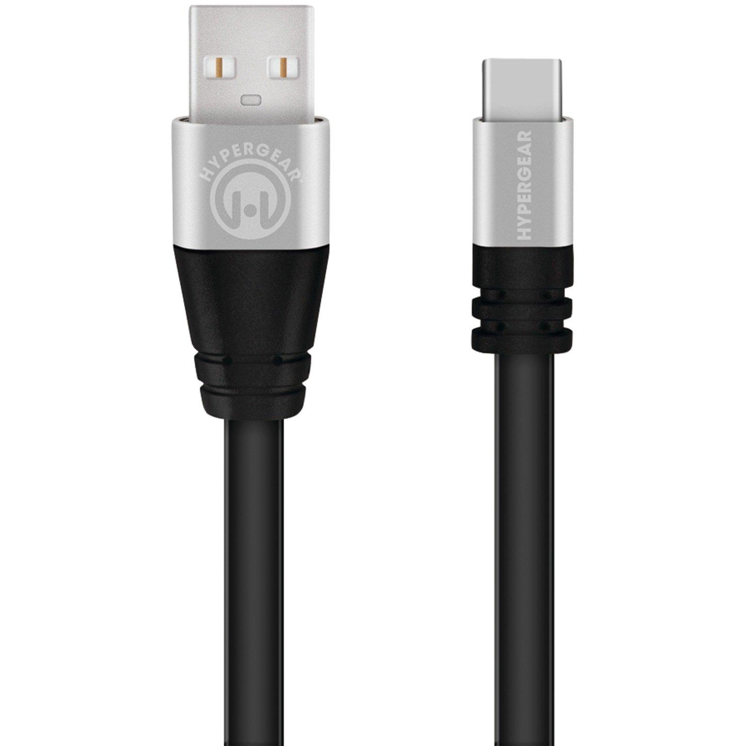 list item 1 of 1 HyperGear 6-ft Flexi Charge and Sync Flat USB-A to USB-C Cable Black