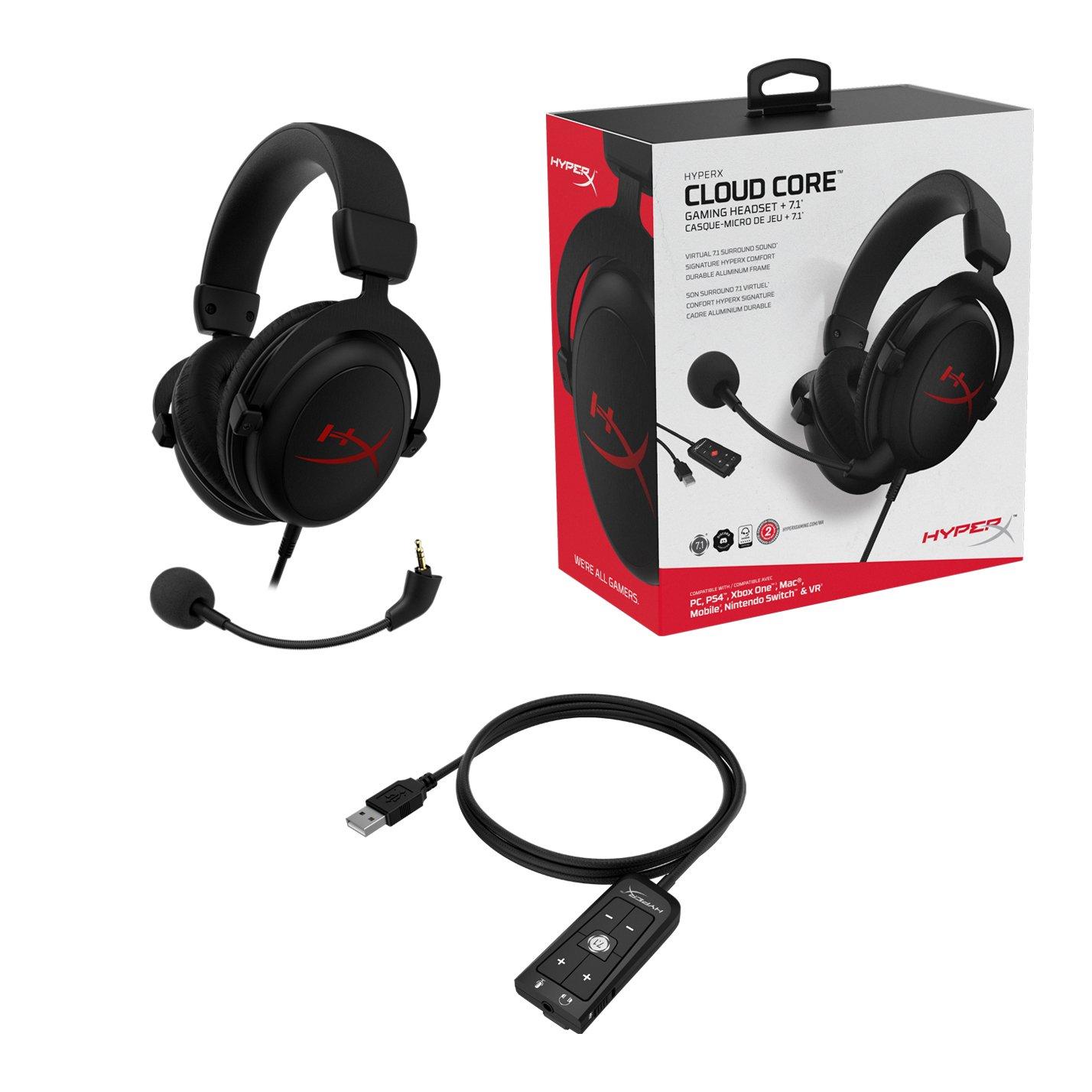 HyperX Cloud Core 7.1 Wired Gaming Headset GameStop