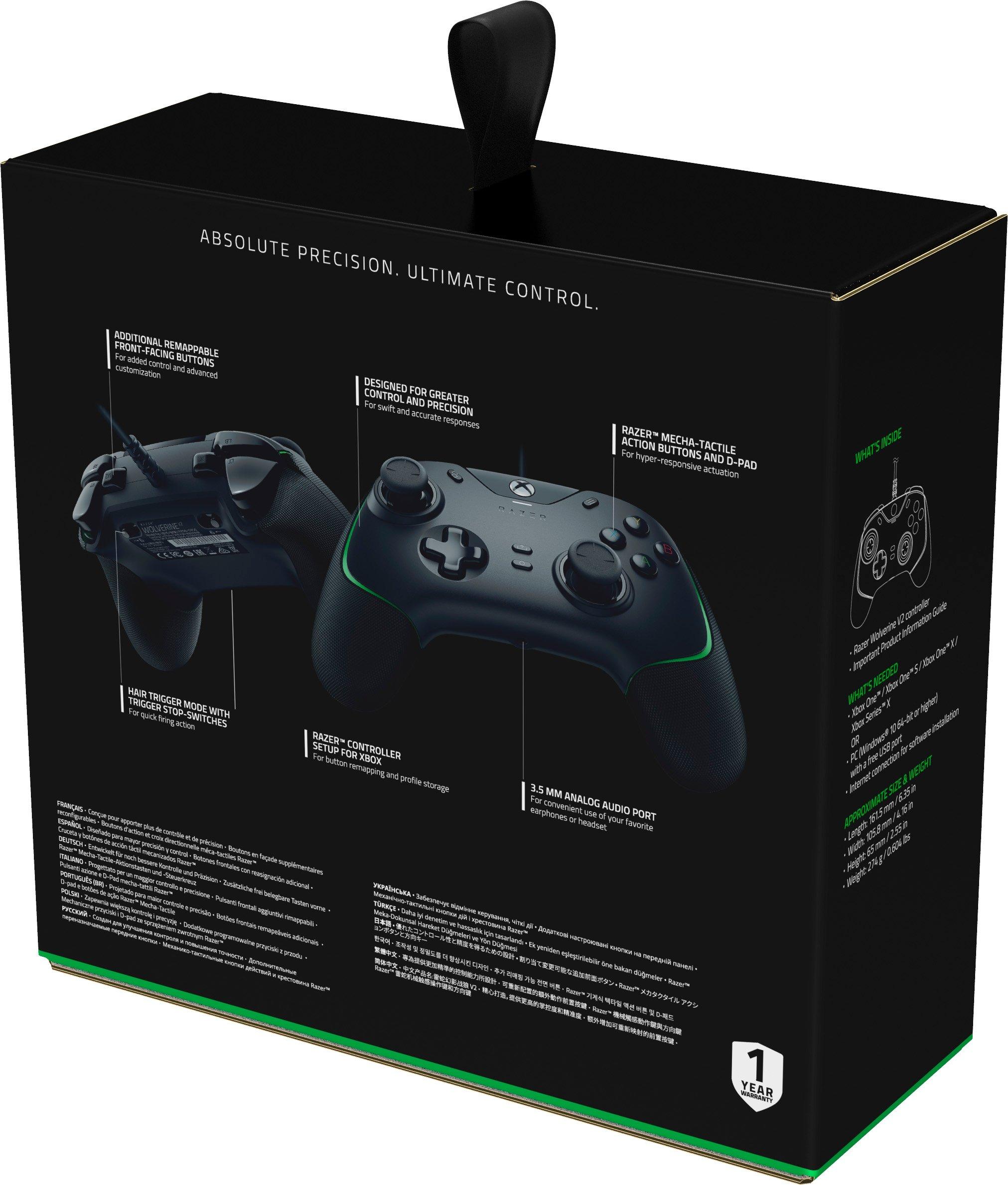 Razer Wolverine V2 Wired Gaming Controller for Xbox Series X/S and 