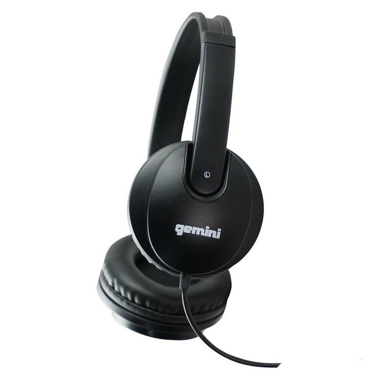 GEMINI DJX-200BLK Professional DJ Wired Headphones Black