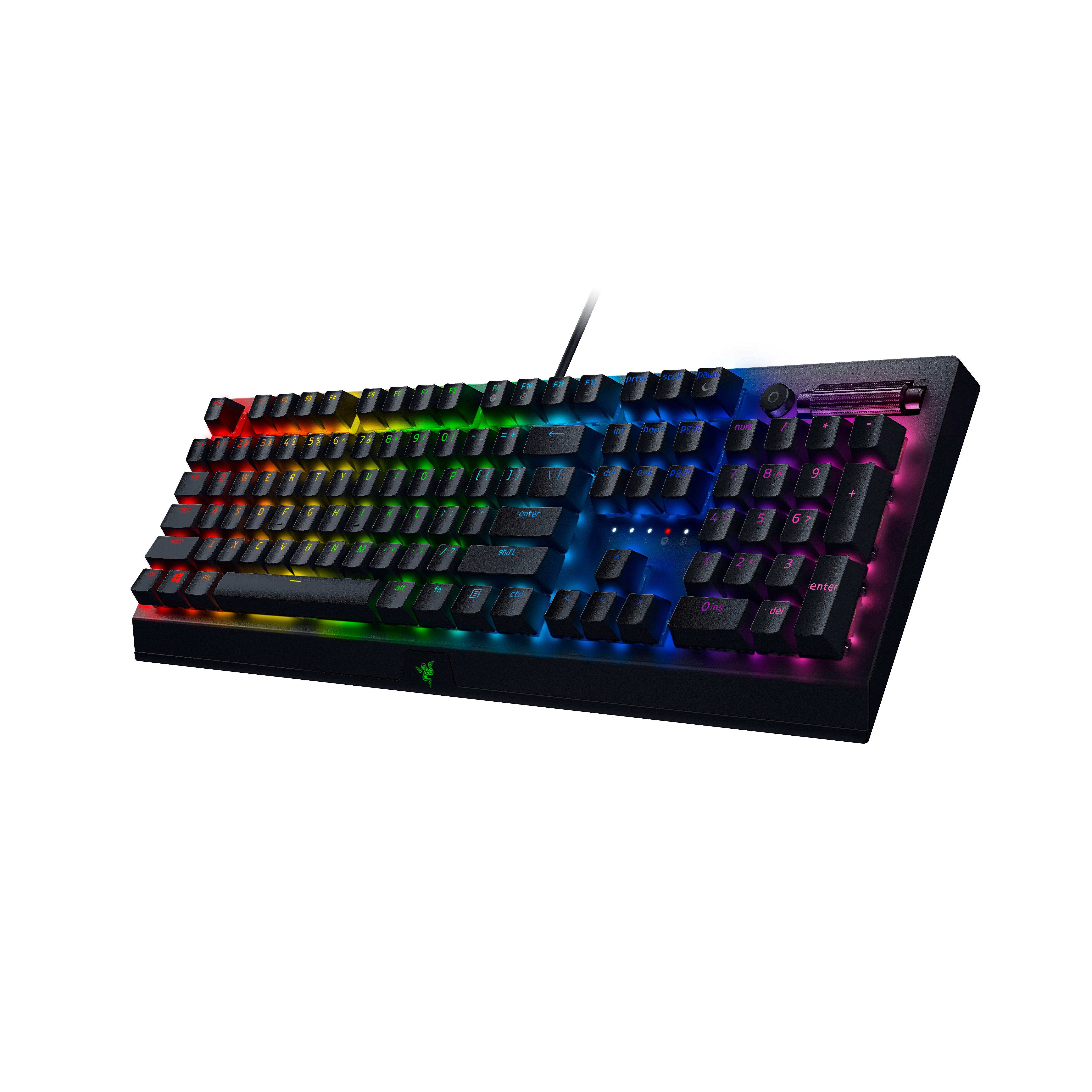 Razer Blackwidow V3 Wired Mechanical Gaming Keyboard for PC, Chroma RGB,  Wrist Rest, Quartz 