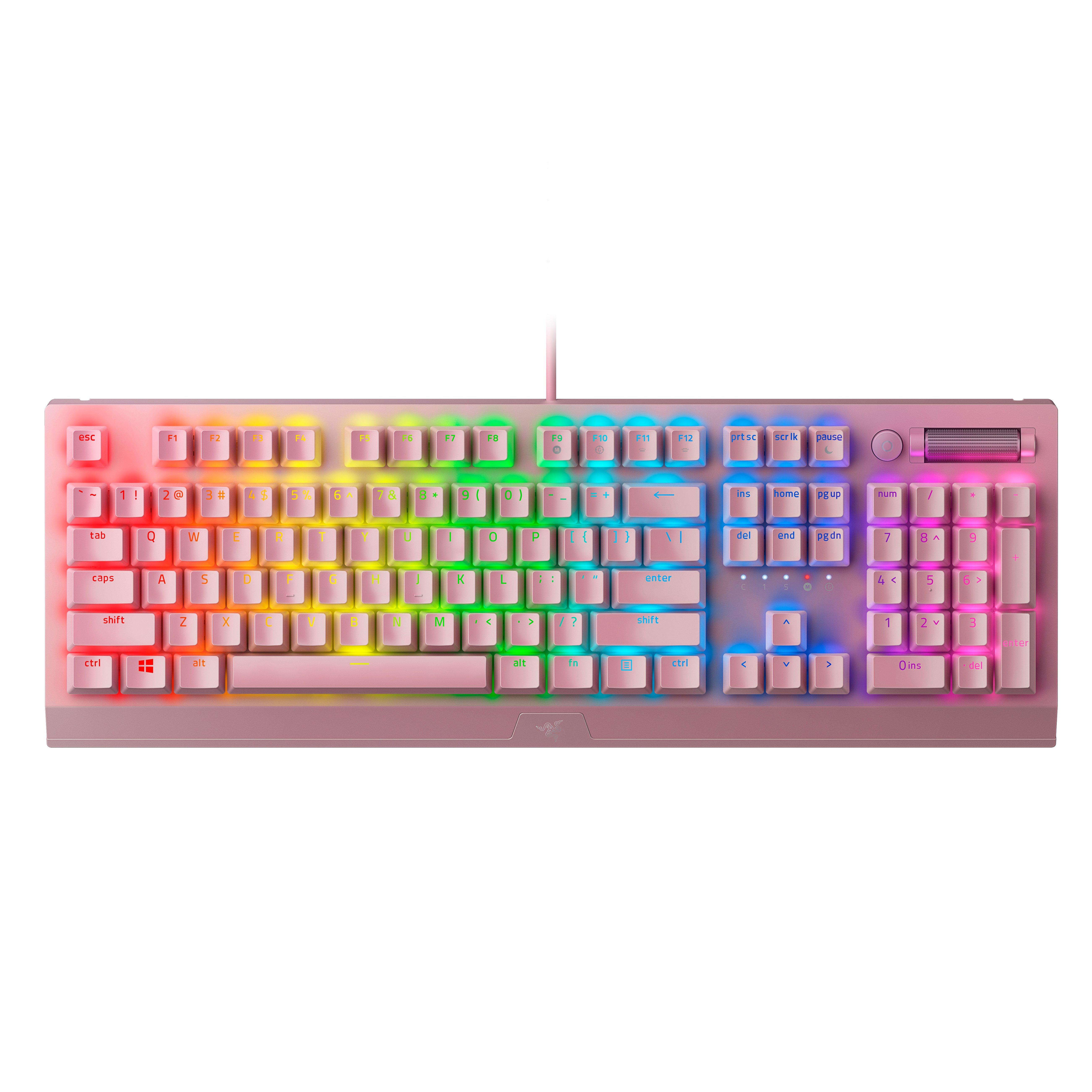 Razer BlackWidow V3 Teclado Gaming USA Green Switch Cuarzo Rosa