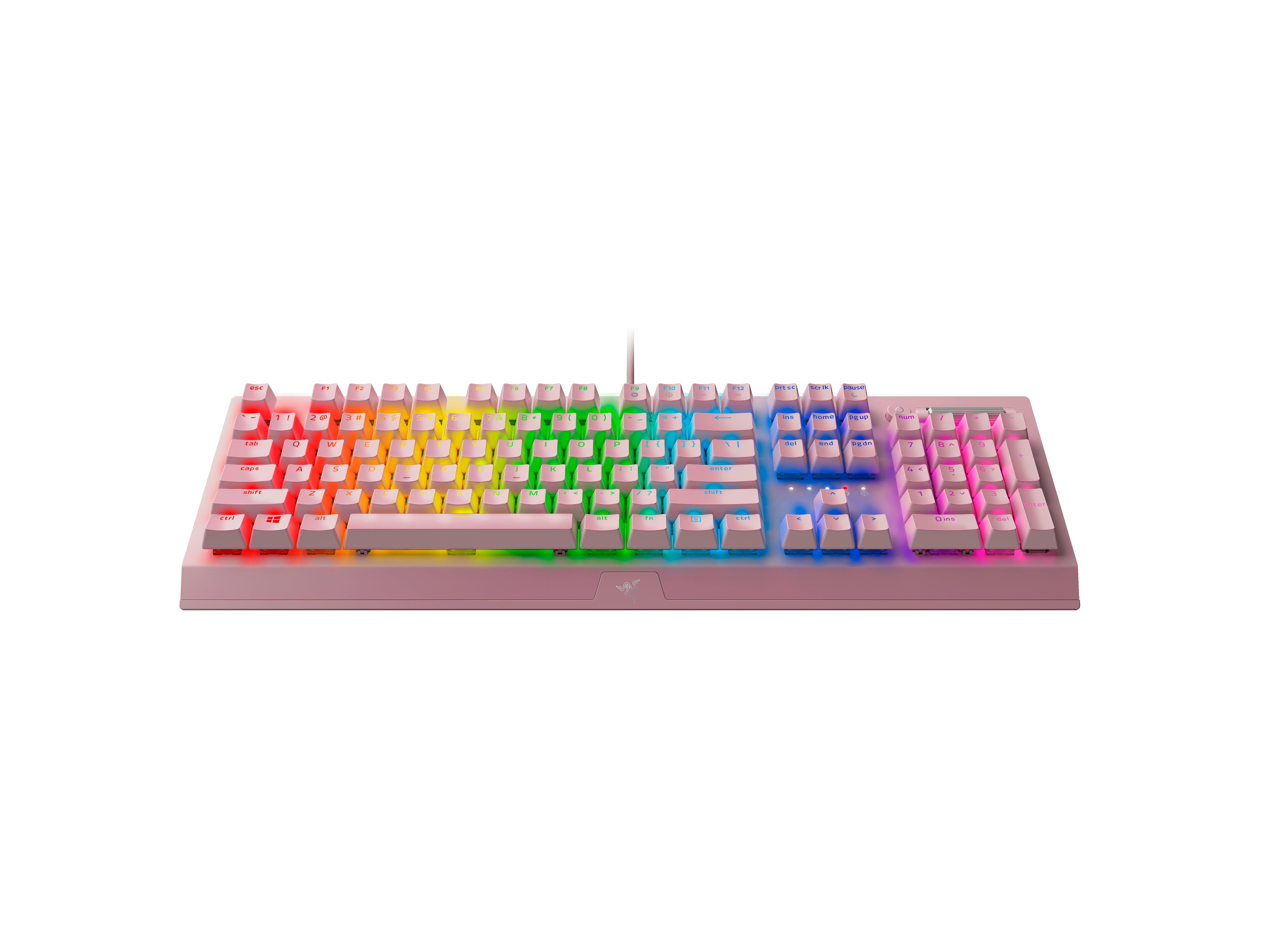 Razer BlackWidow V3 Teclado Gaming USA Green Switch Cuarzo Rosa